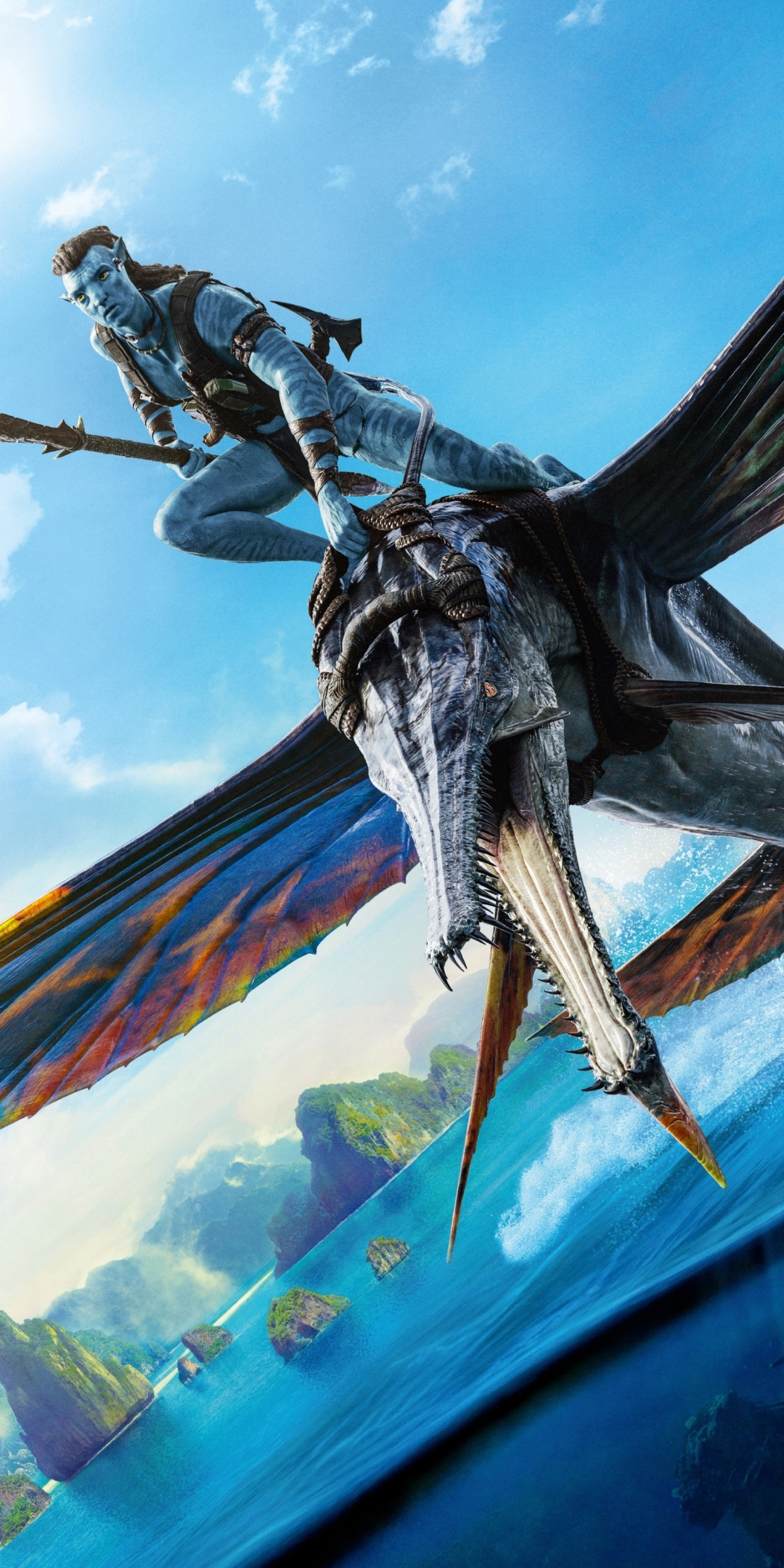 2022, Avatar 2, movie poster, flying creature, 1080x2160 wallpaper
