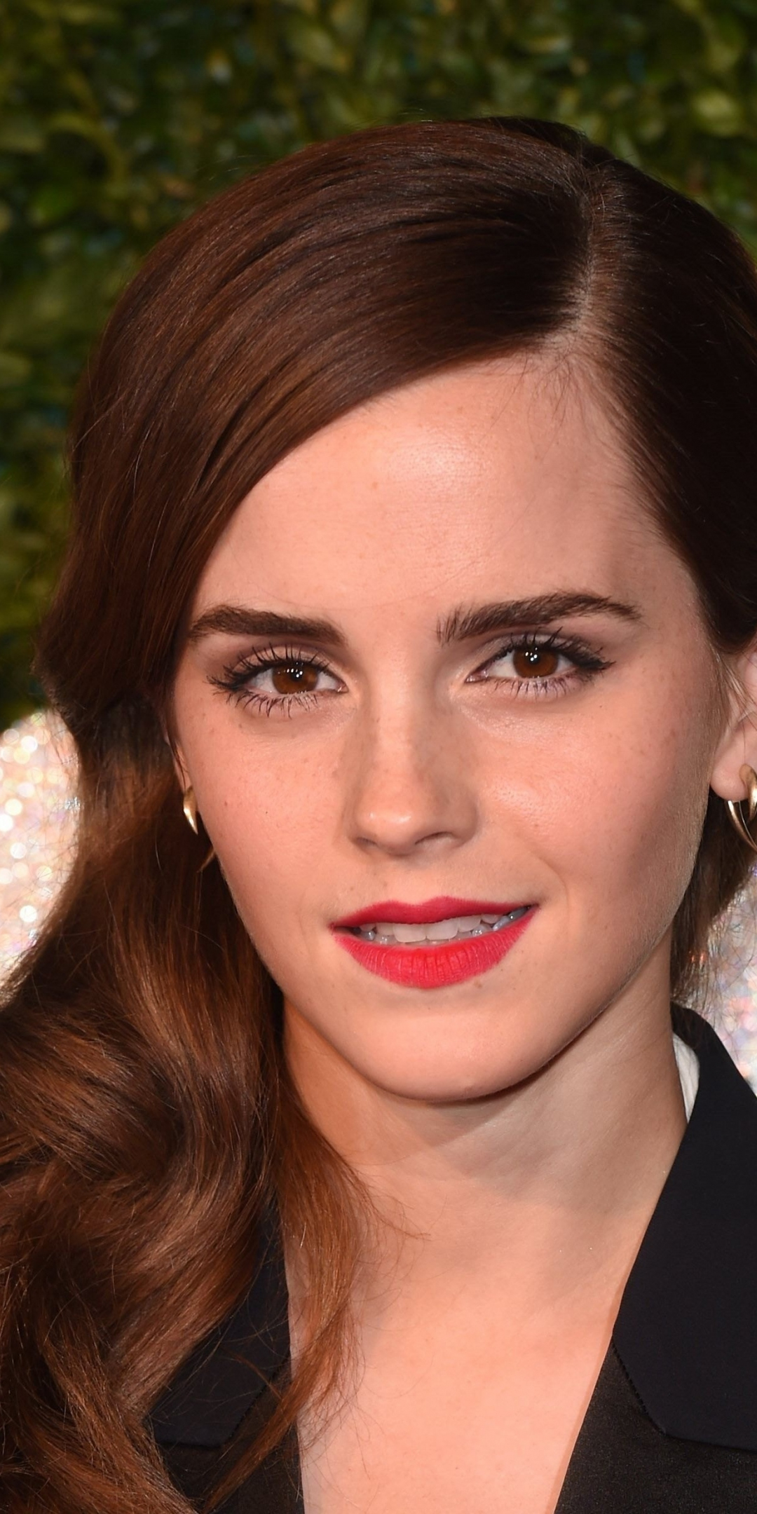 Emma Watson, red lips, beautiful, celebrity, 1080x2160 wallpaper