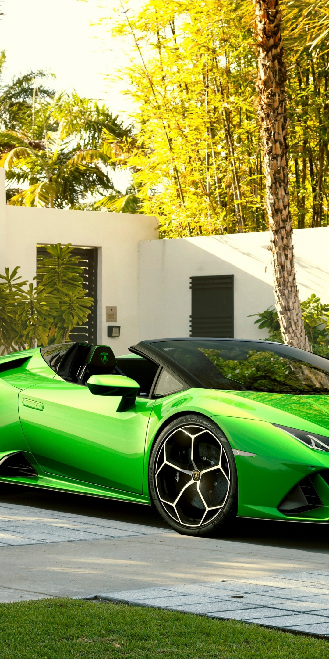 Sports car, convertible, Lamborghini Huracan, 1080x2160 wallpaper