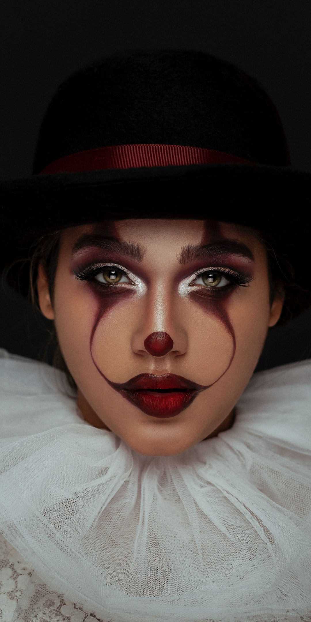 Woman model, joker, makeup, 1080x2160 wallpaper