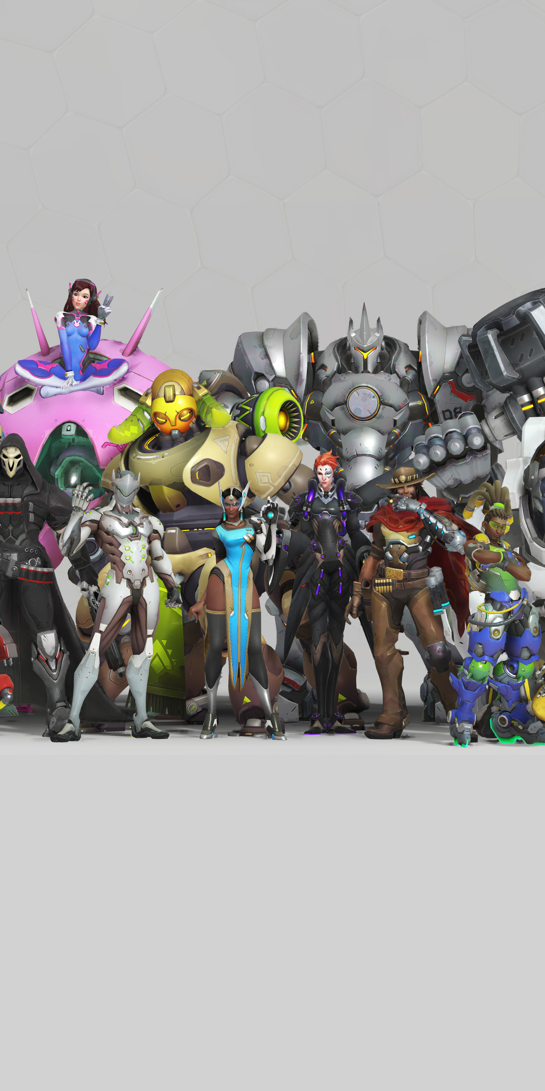 Overwatch, online game, all characters, anniversary, 1080x2160 wallpaper