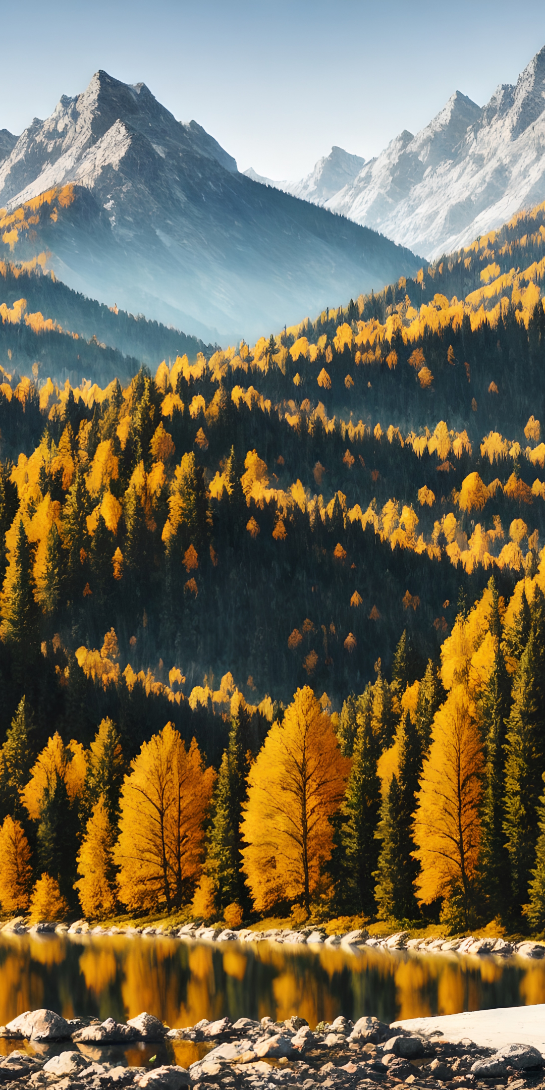 AI image, nature, autumn, 1080x2160 wallpaper