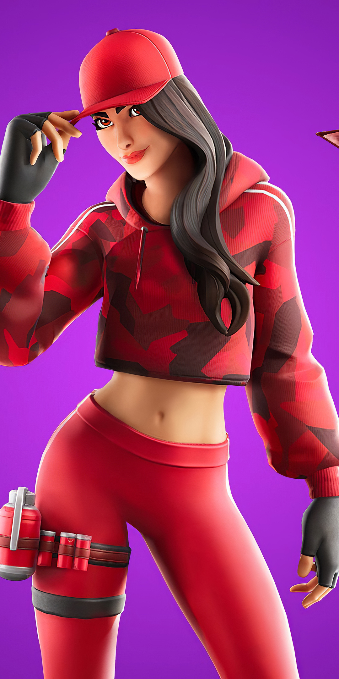 Fortnite chapter 2, Ruby red Outfit, 2019, 1080x2160 wallpaper