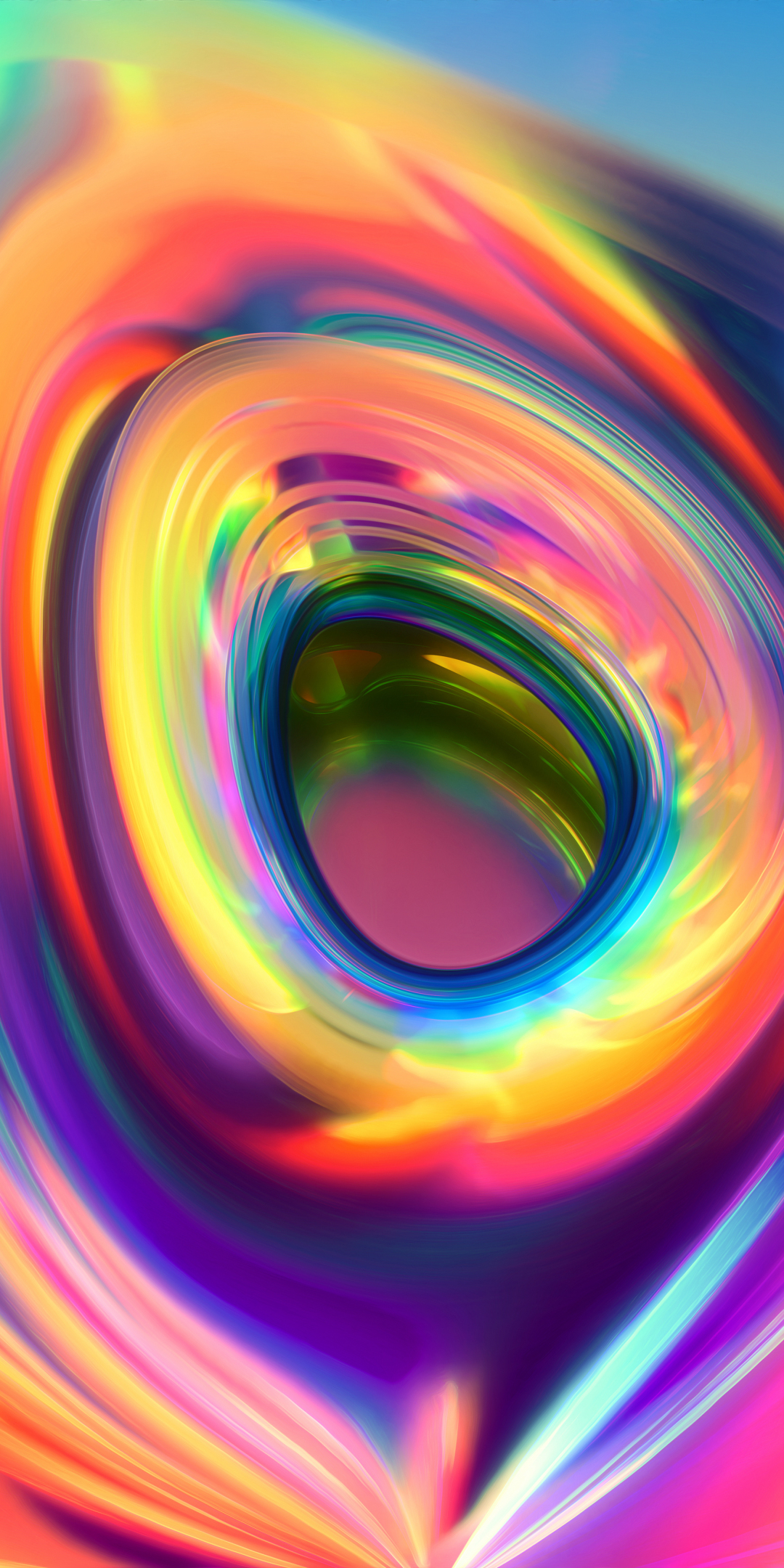 Circles, rings, colorful, 1080x2160 wallpaper
