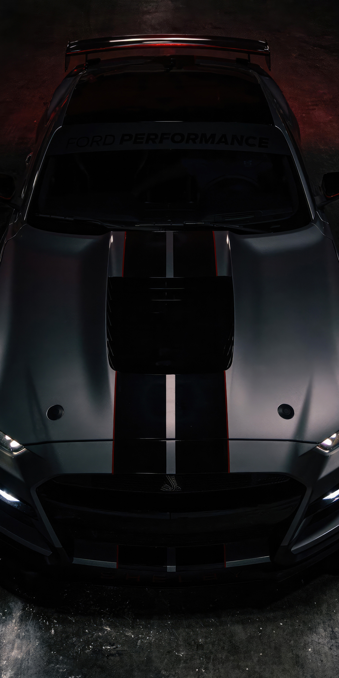 2024 Mustang GT0-500, gray car, 1080x2160 wallpaper
