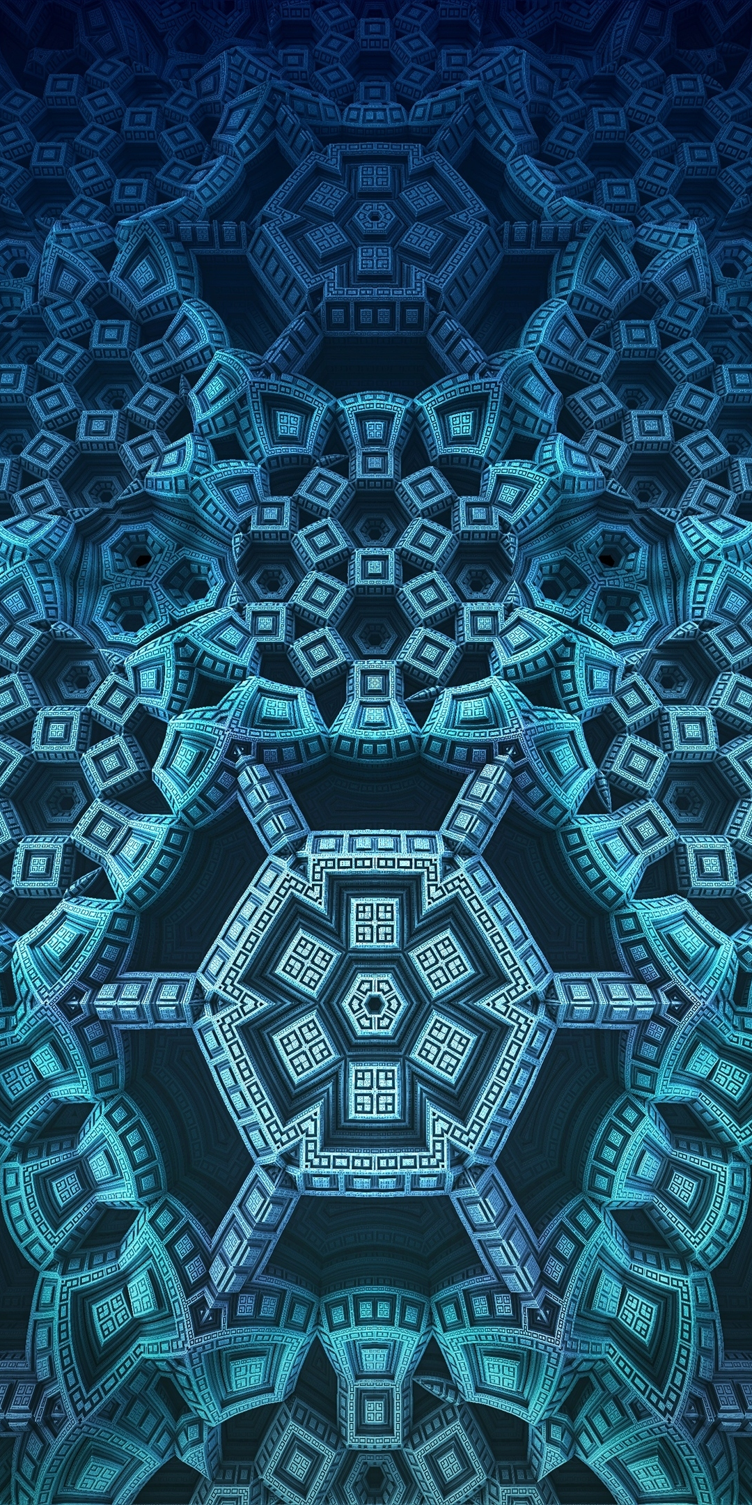 Geometrical pattern, mandala, fractal, 1080x2160 wallpaper