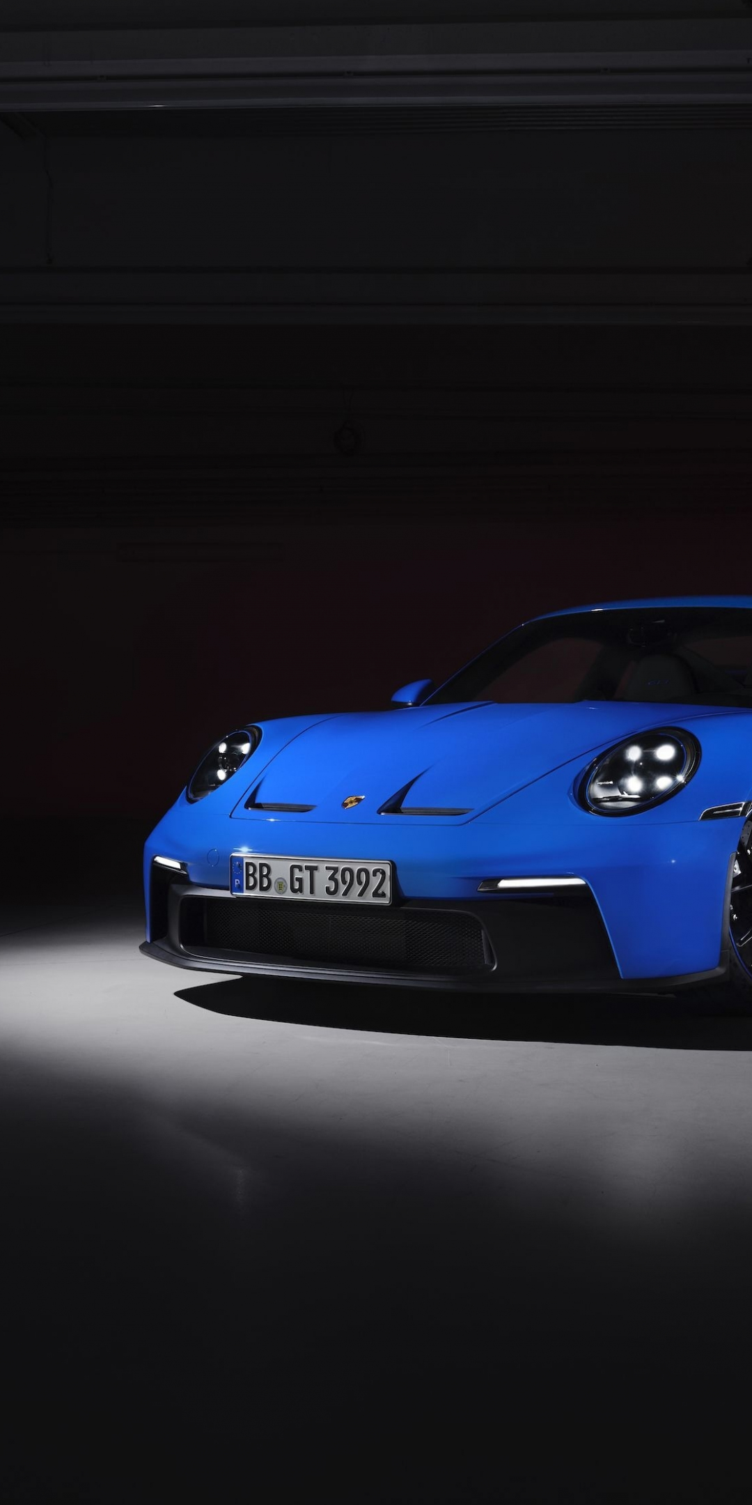 Porsche 911 GT3, 2021 blue car, 1080x2160 wallpaper