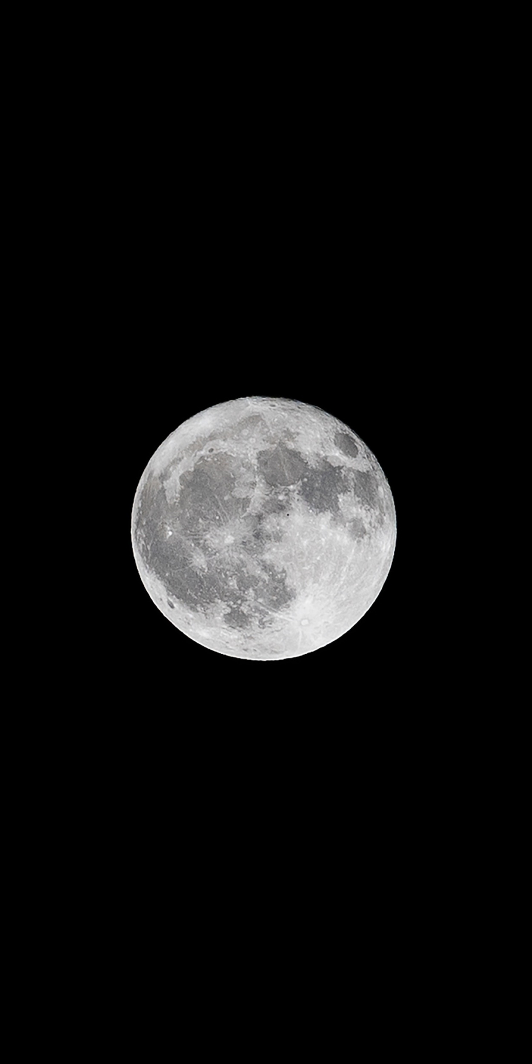 Gray moon, bw, sky, 1080x2160 wallpaper
