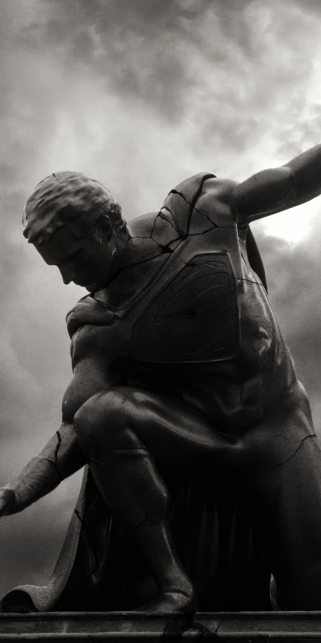 Snyder Verse Trilogy, superman statue, movie, 1080x2160 wallpaper