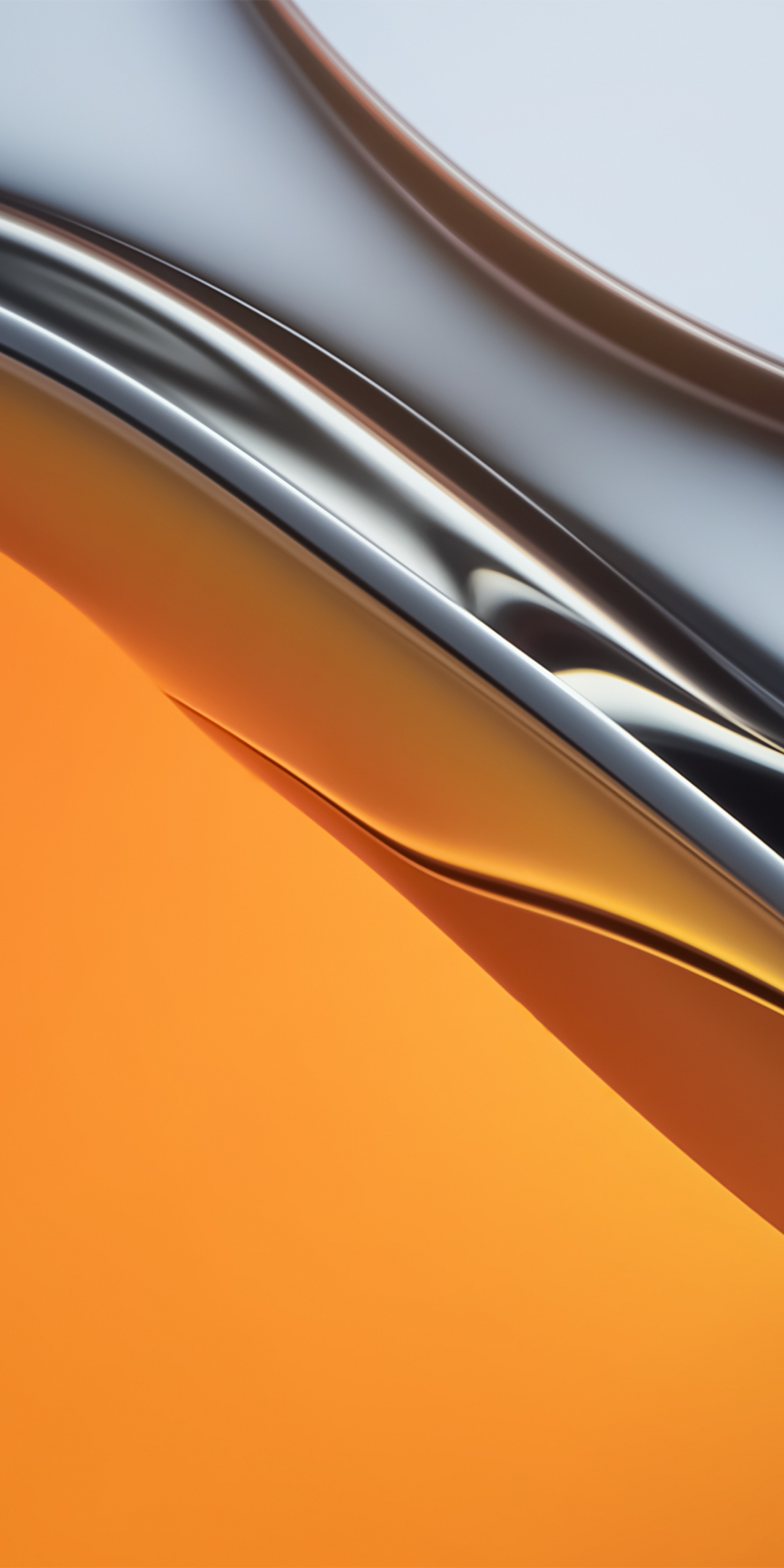 Huawei Stock Abstract, orange-silver metallic shine, texture, 1080x2160 wallpaper