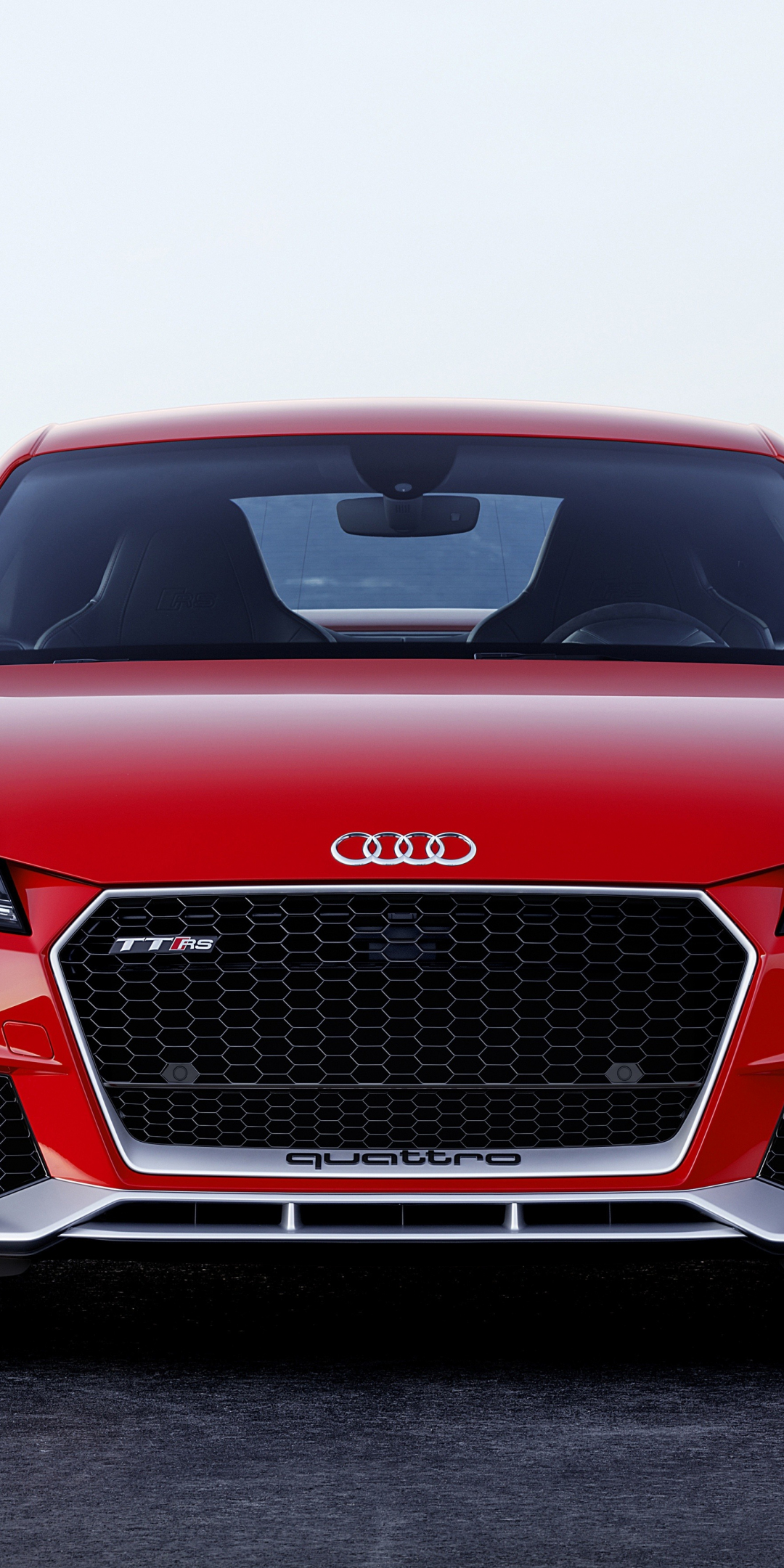 Front, Audi TT, red car, 1080x2160 wallpaper