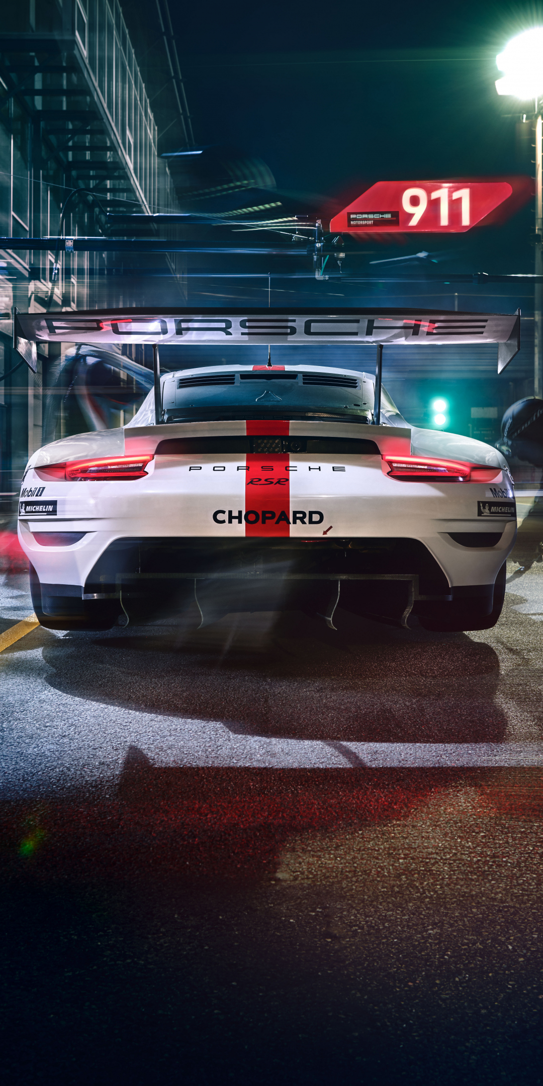 2019 Porsche 911 RSR, rear, 1080x2160 wallpaper