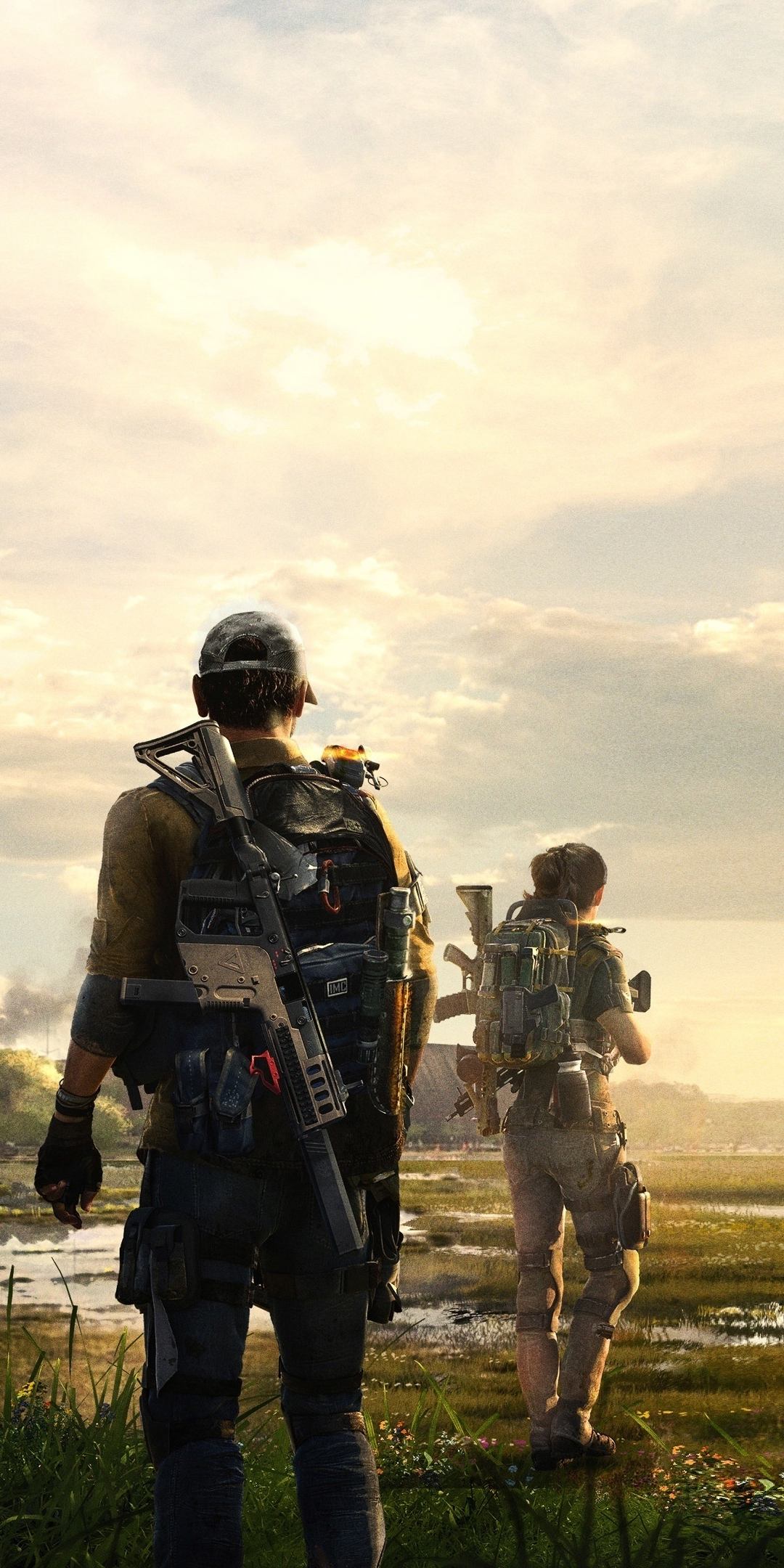 Tom Clancy's The Division 2, video game, landscape, soldiers, 1080x2160 wallpaper