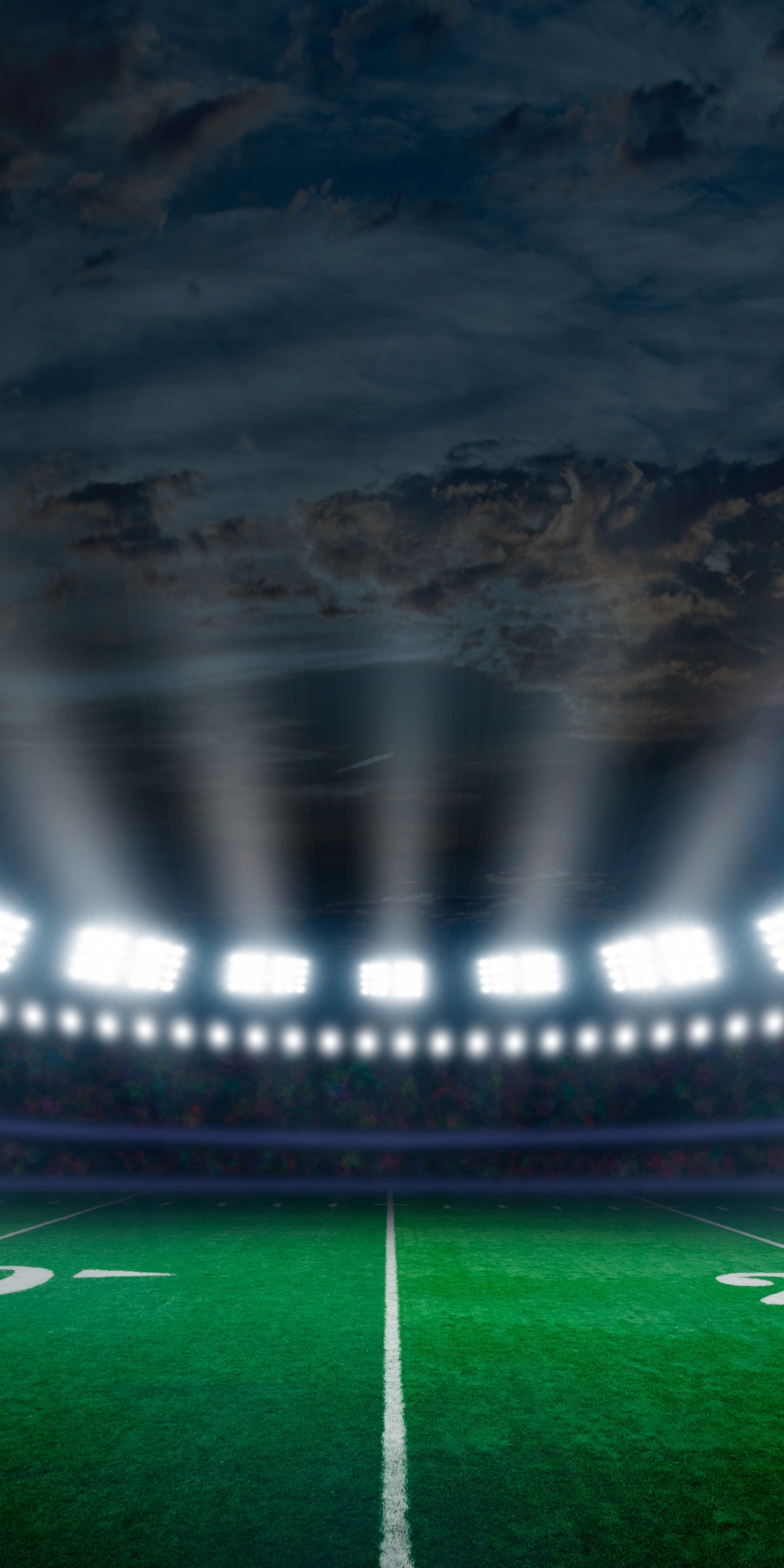 Stadium, football, lights, sports, 1080x2160 wallpaper