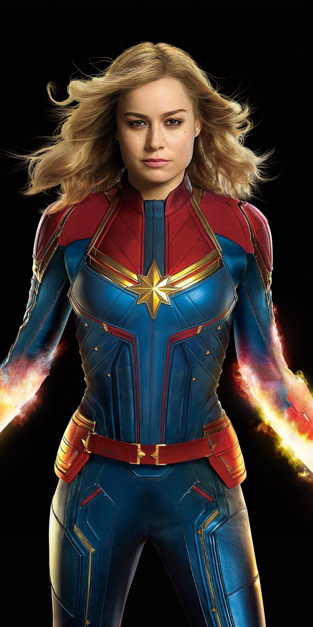Fan art, Brie Larson, superhero, Captain Marvel, 2019 movie, 1080x2160 wallpaper