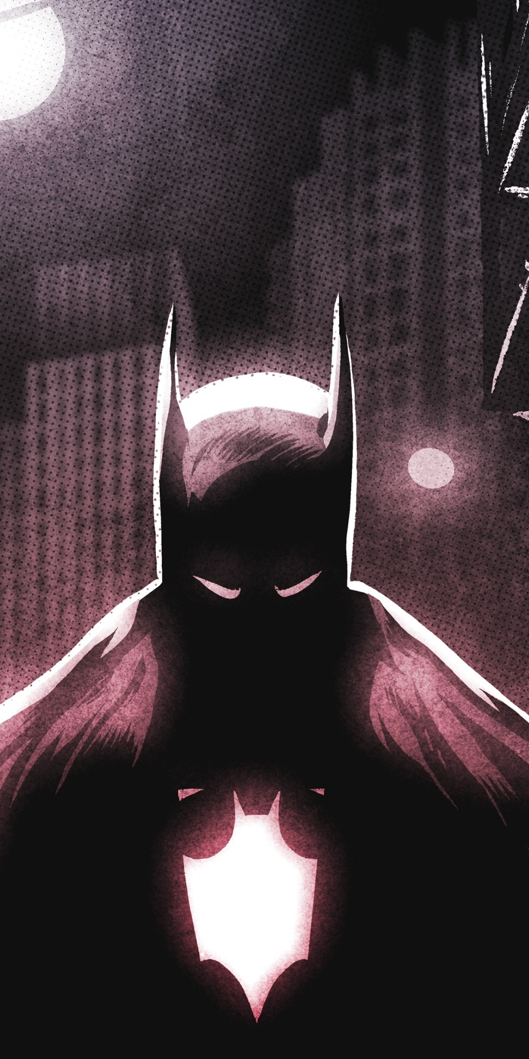 Batman, digital art, dark, 1080x2160 wallpaper