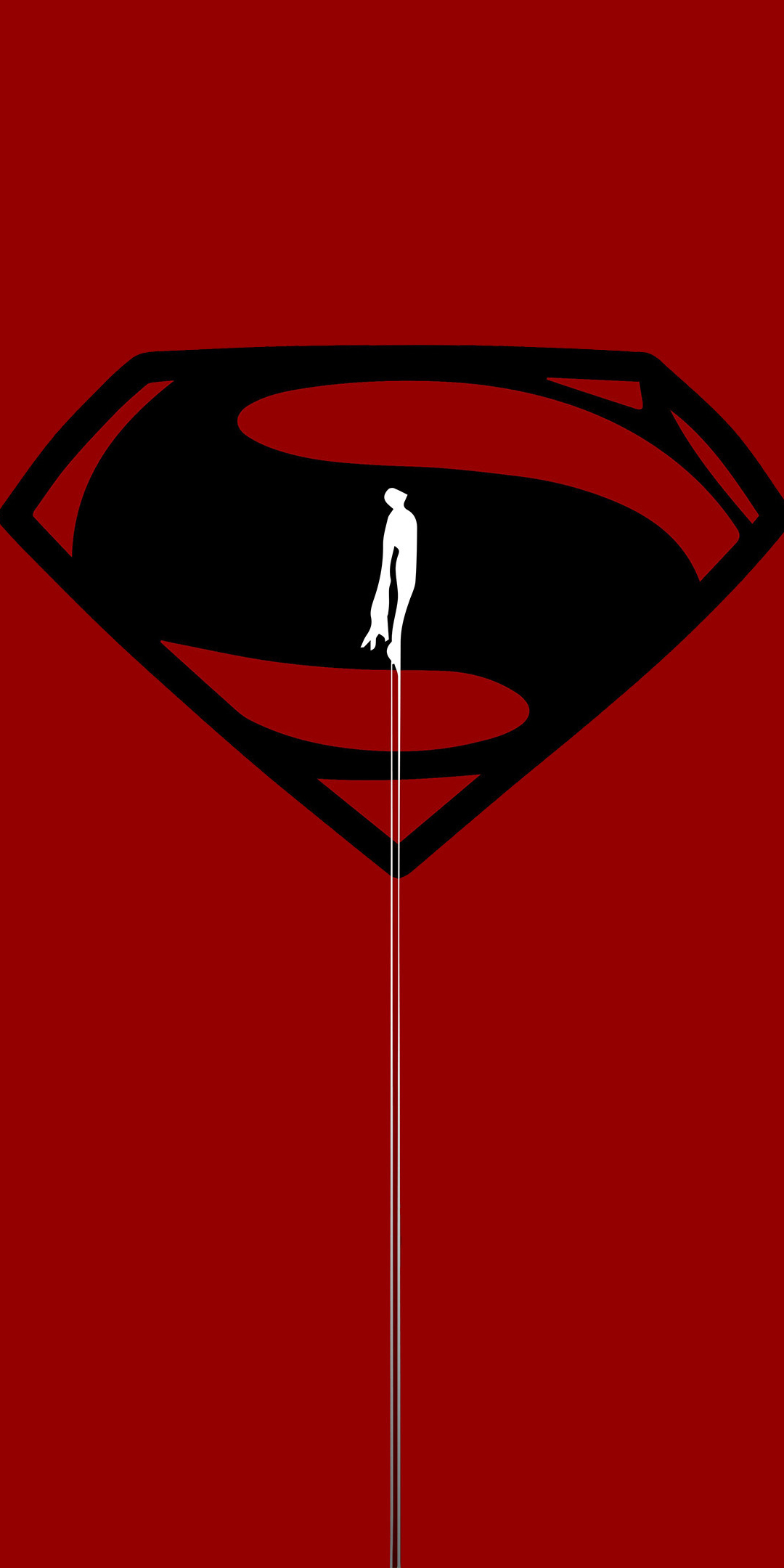 Superman, minimal, 1080x2160 wallpaper