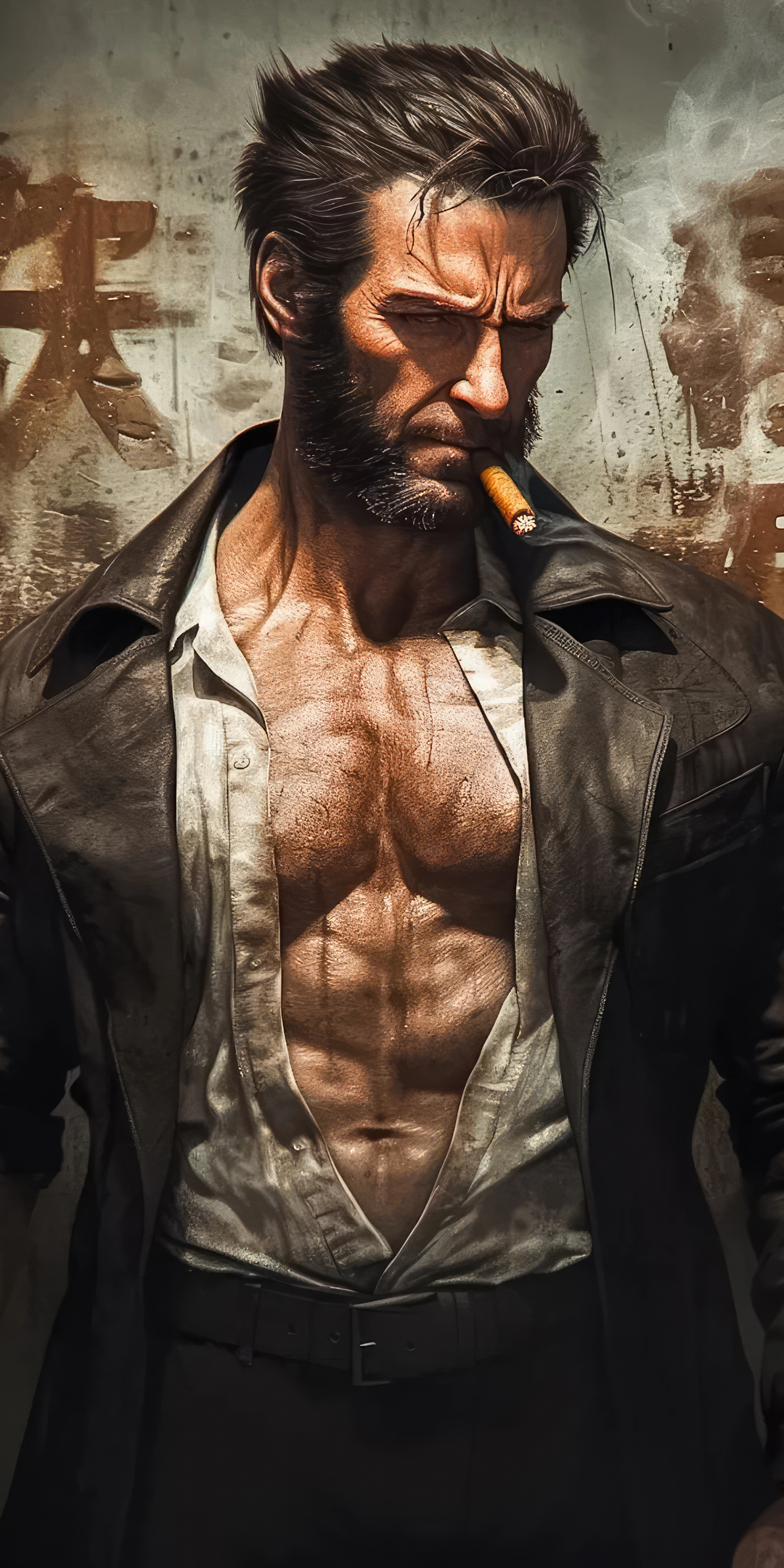 Wolverine's adamantium in blood, Logan, artwork, 1080x2160 wallpaper