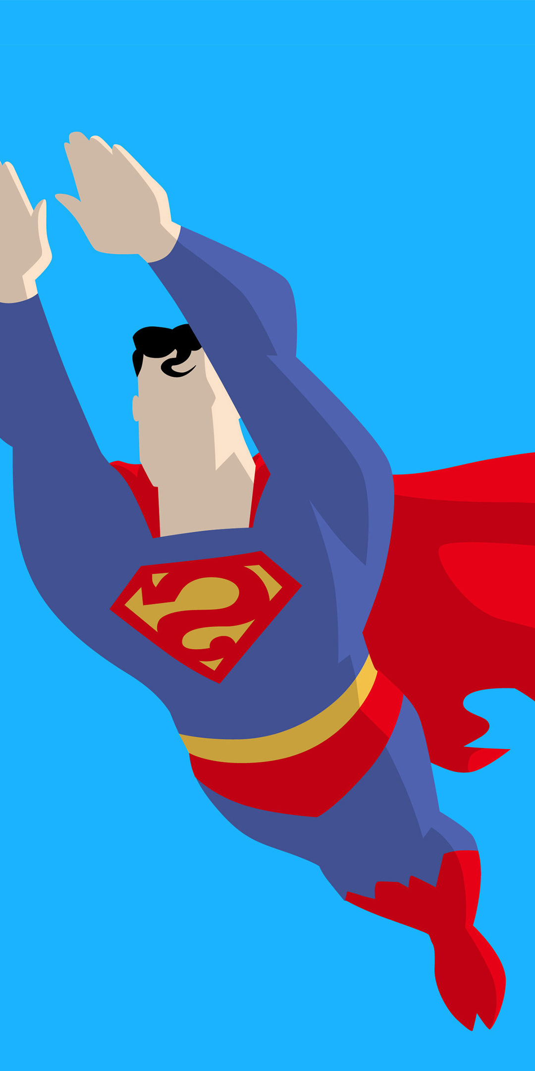 Superman, vector style, digital art, minimal, 1080x2160 wallpaper