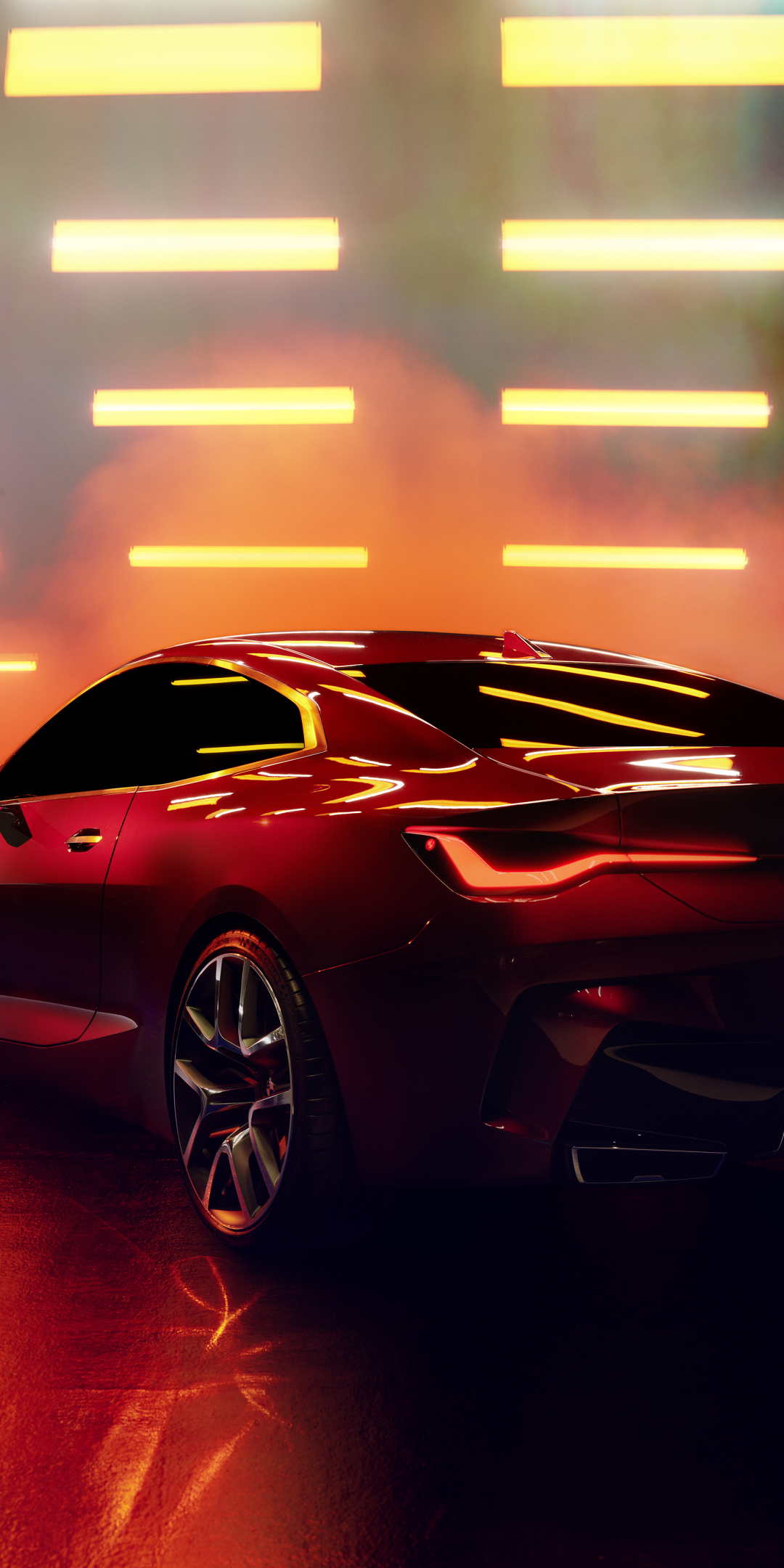 Motor show, BMW Concept 4, rear-view, 1080x2160 wallpaper