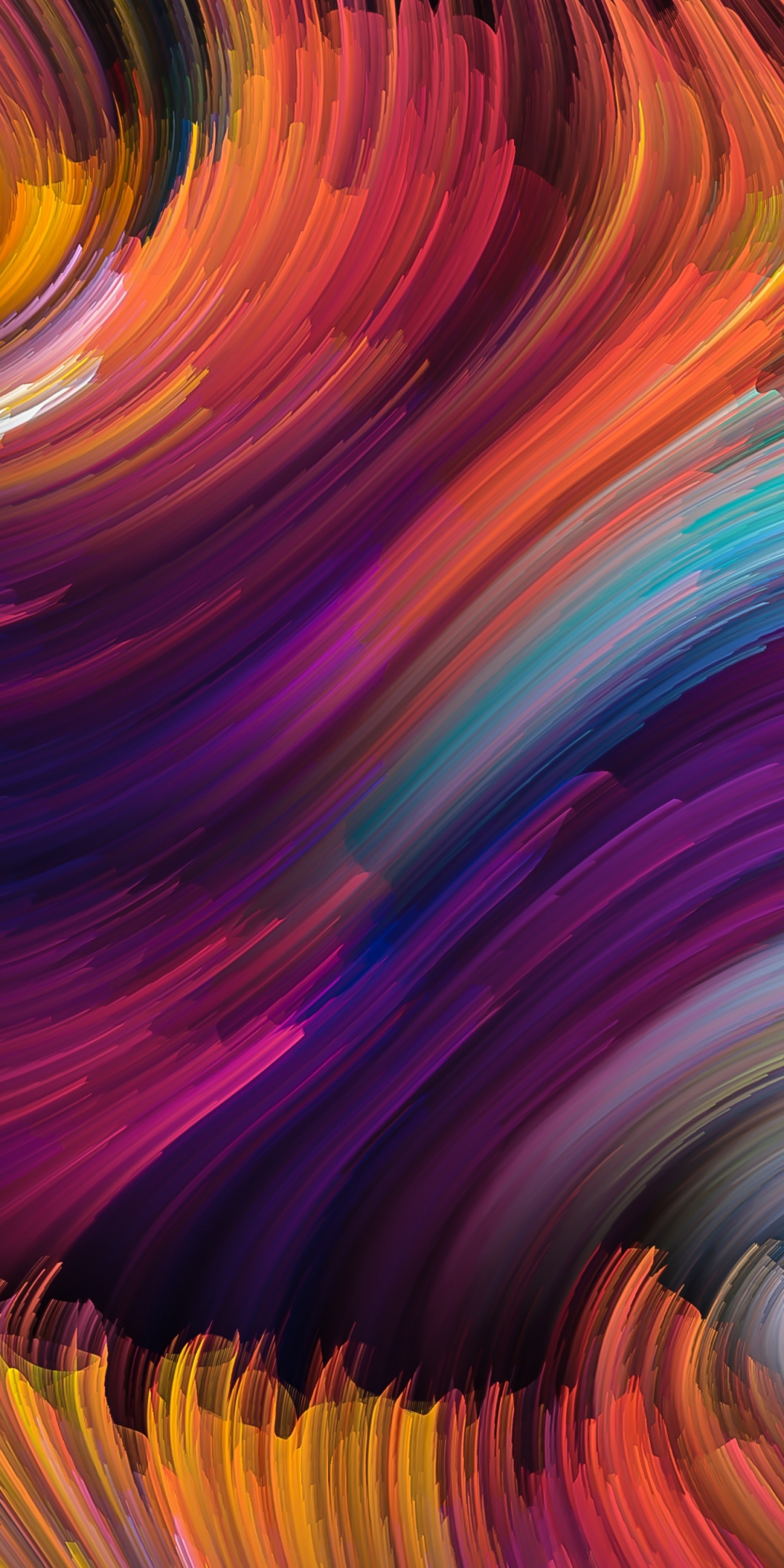 Color, abstract, backdrop, spiral, 1080x2160 wallpaper
