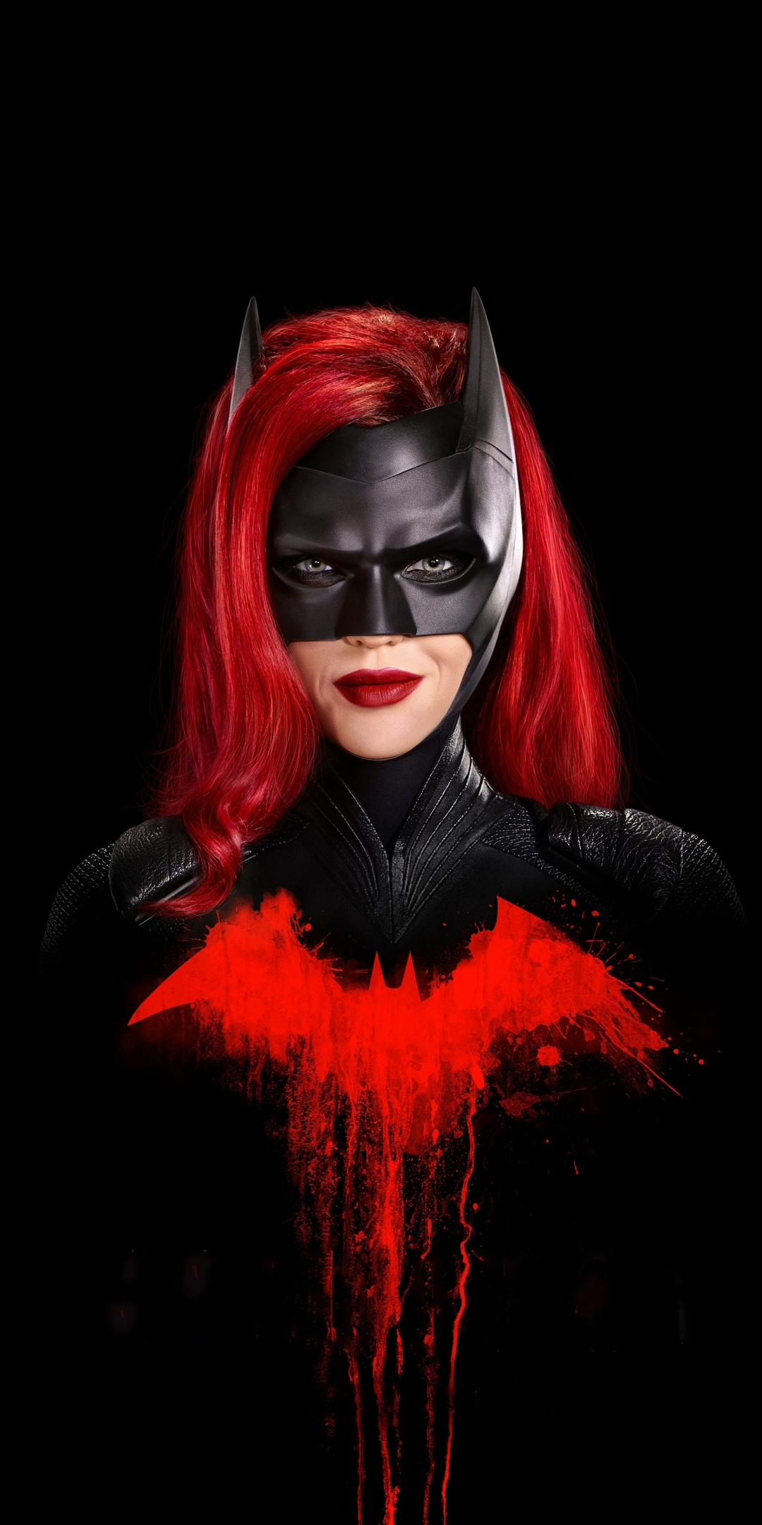 Batwoman, Ruby Rose, minimal, fan art, 1080x2160 wallpaper