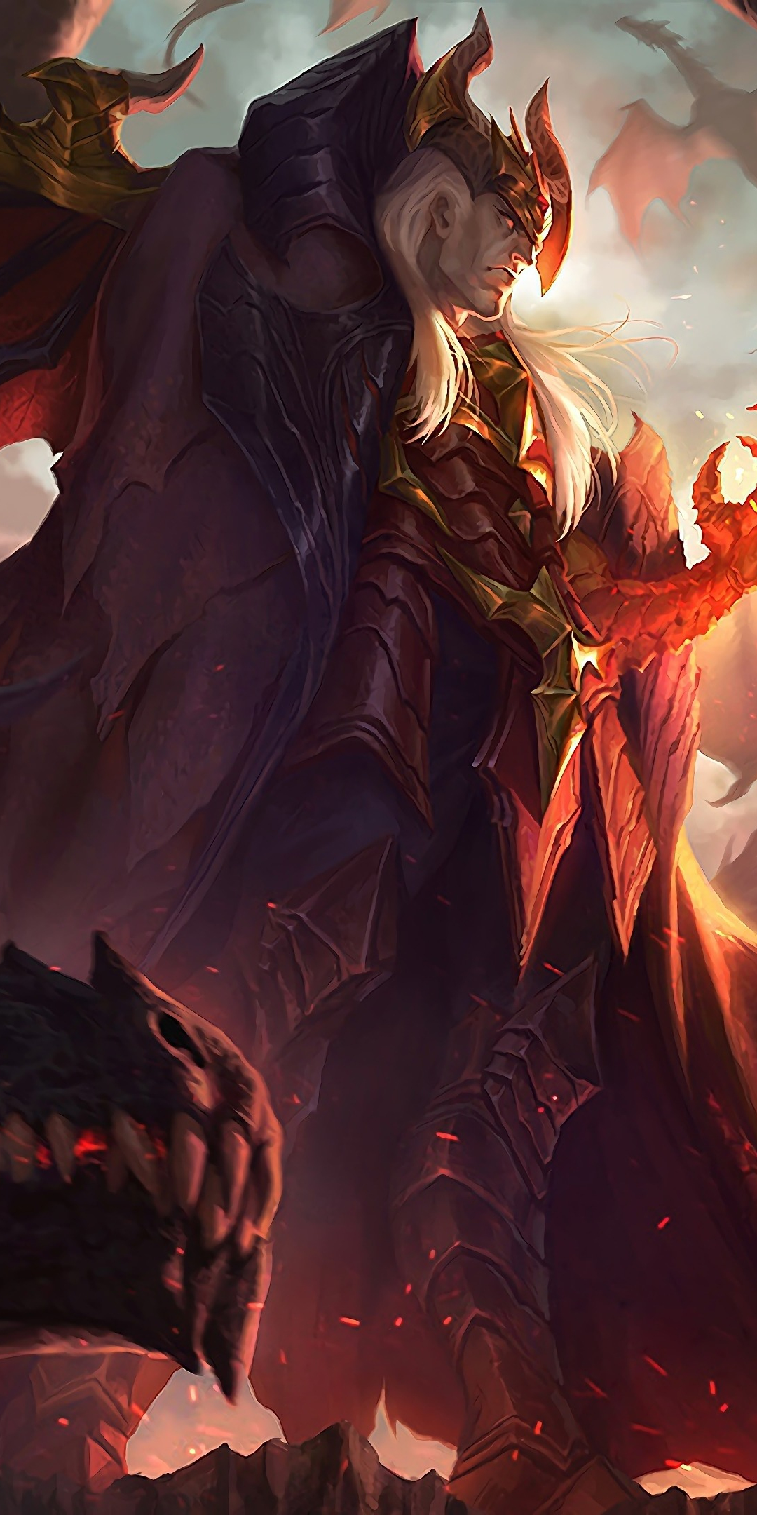 Swain, league of legends, game, dragons, 1080x2160 wallpaper