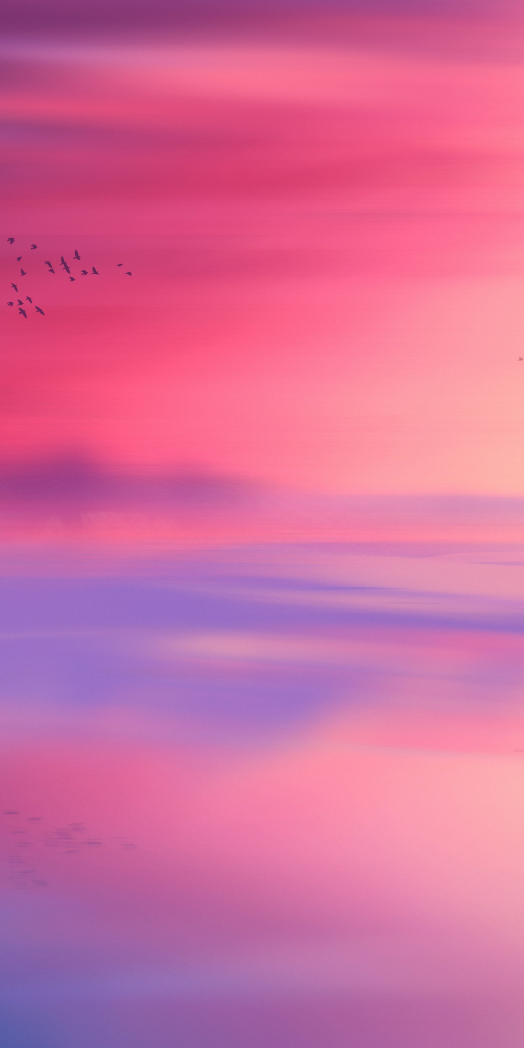 Sunset, nature, horizon, reflections, 1080x2160 wallpaper