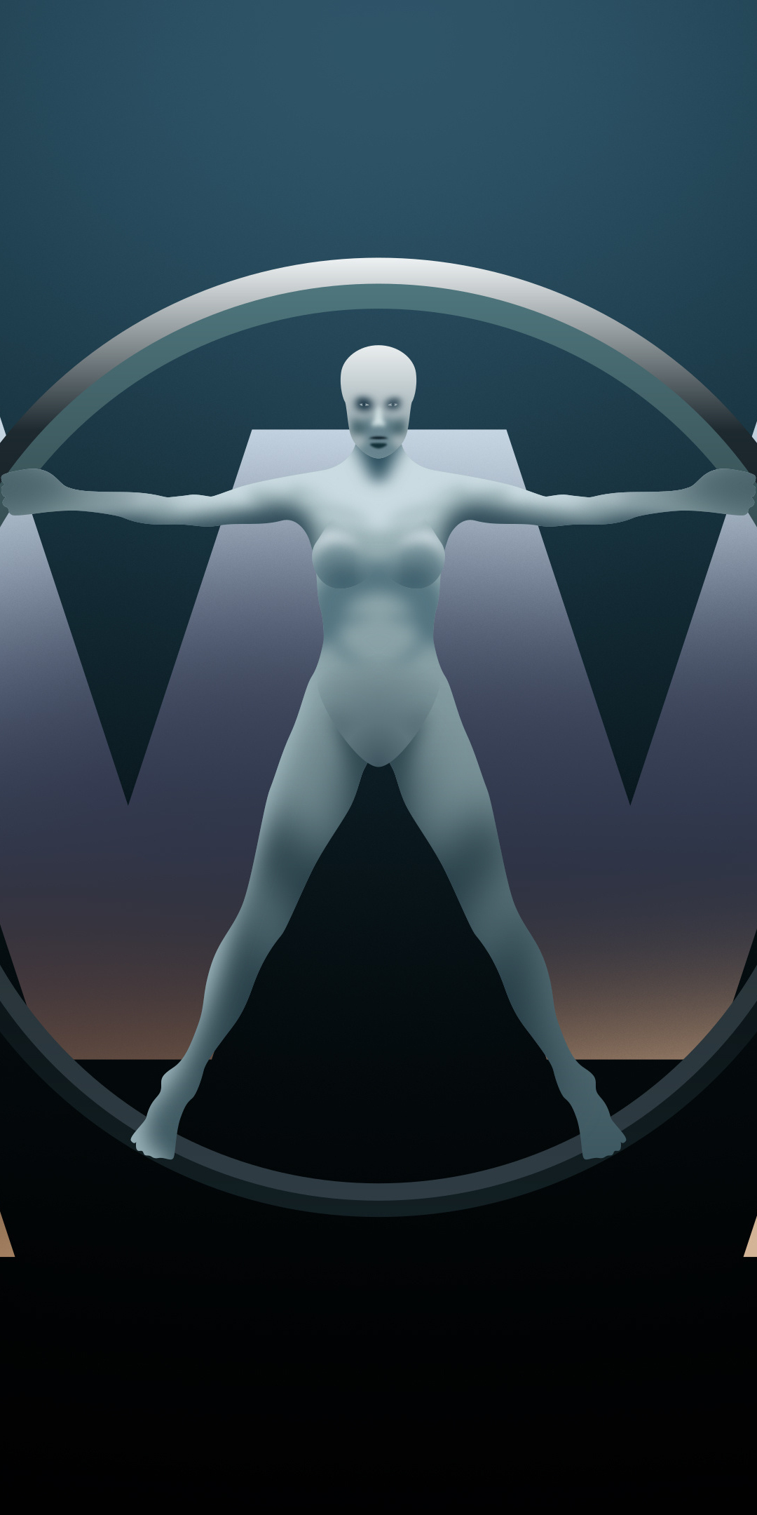 Westworld, TV show, logo, digital art, 1080x2160 wallpaper