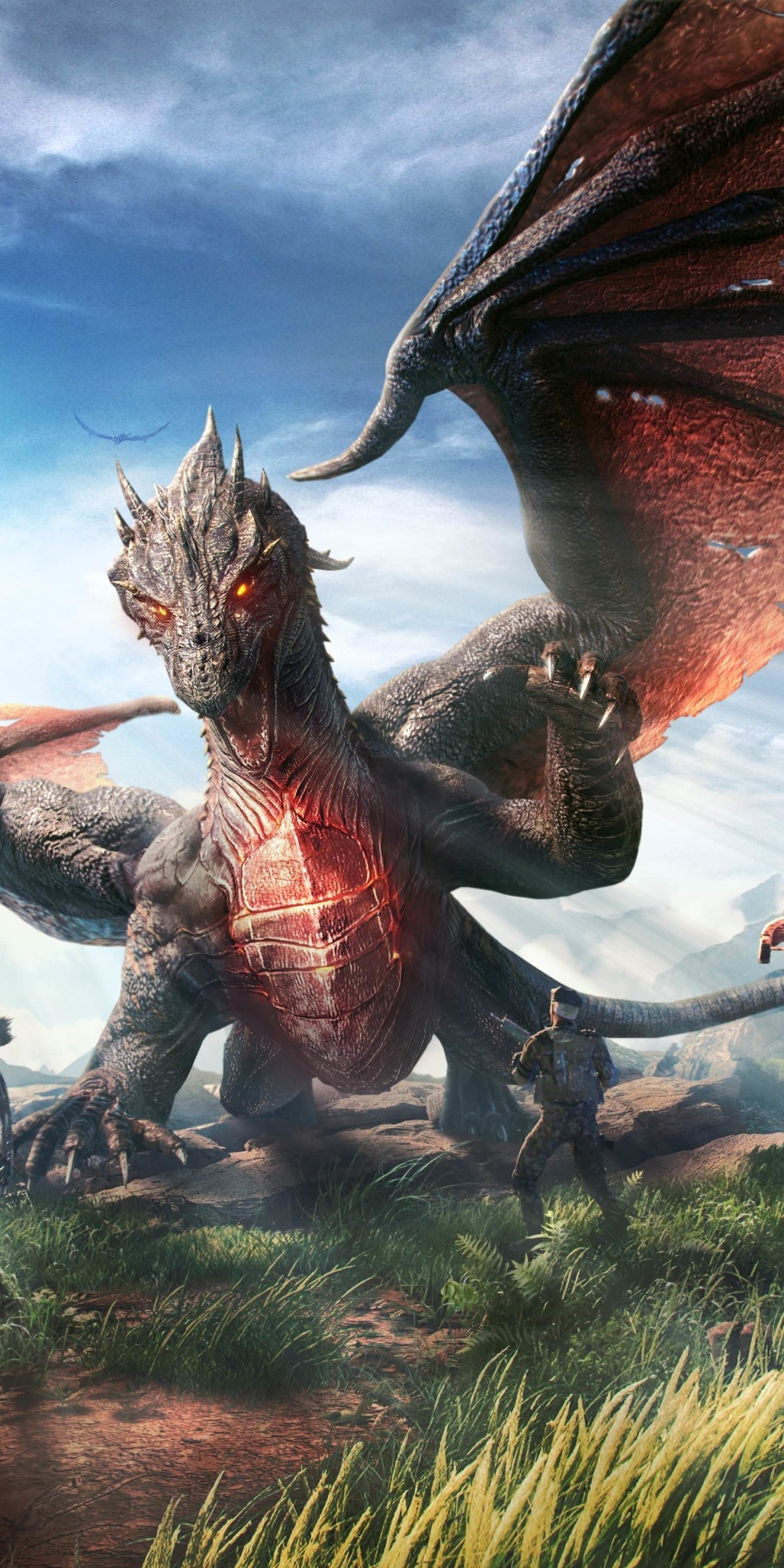 ARK Park, Video game, dragon and warriors, 2018, 1080x2160 wallpaper