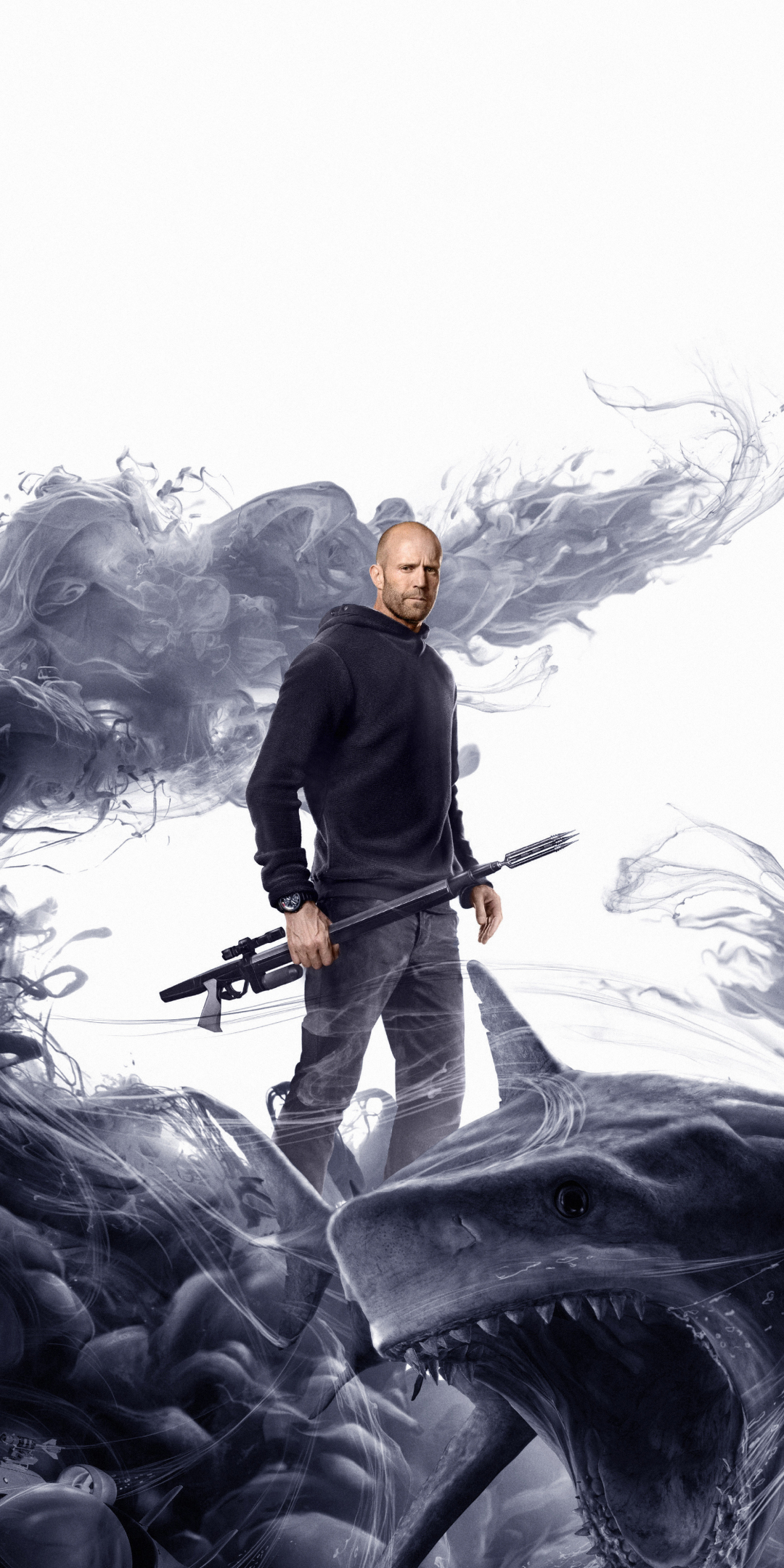 Jason Statham, The Meg, 2018 movie, 1080x2160 wallpaper