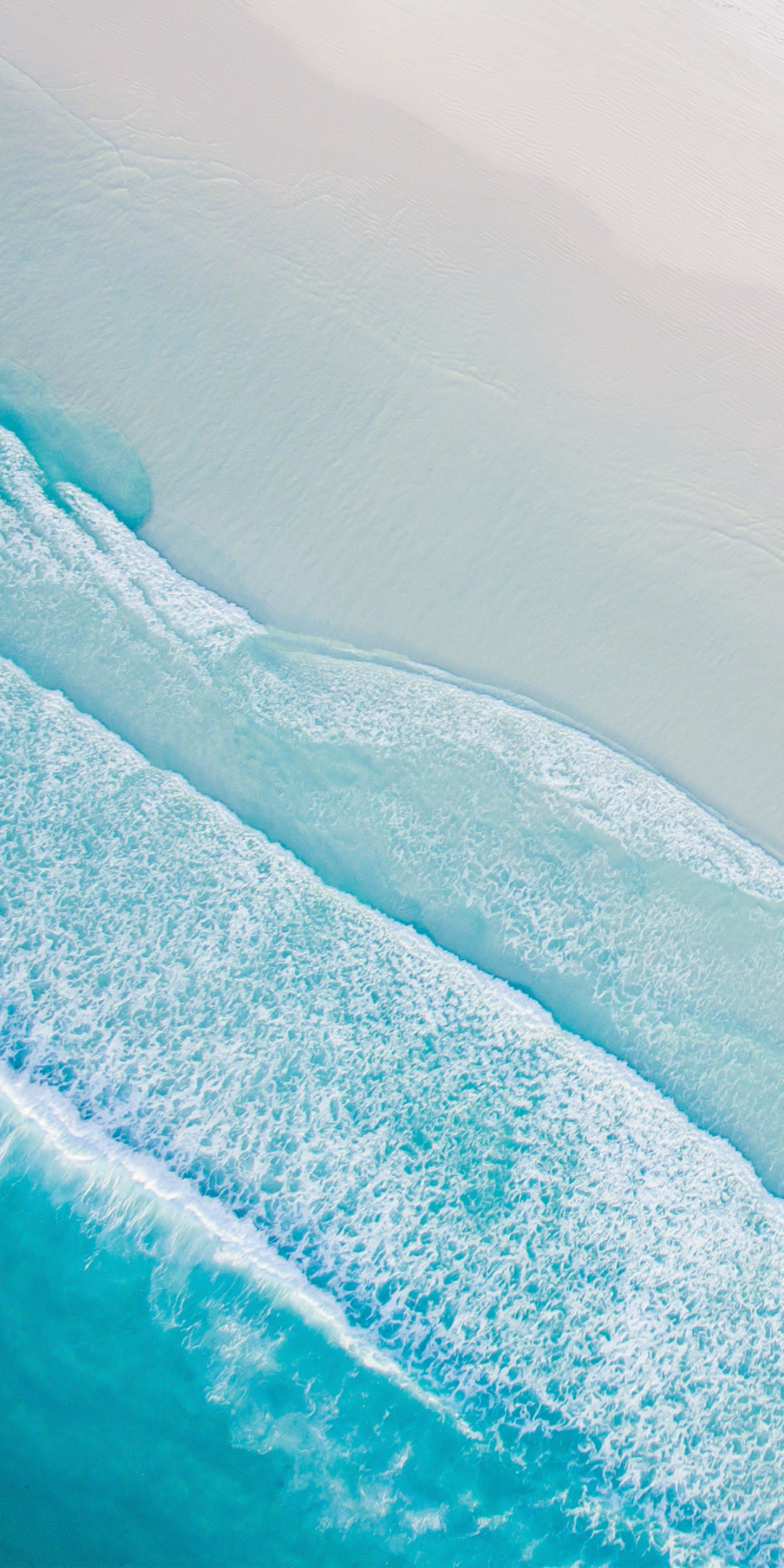Beach, aerial view, soft, stock, 1080x2160 wallpaper