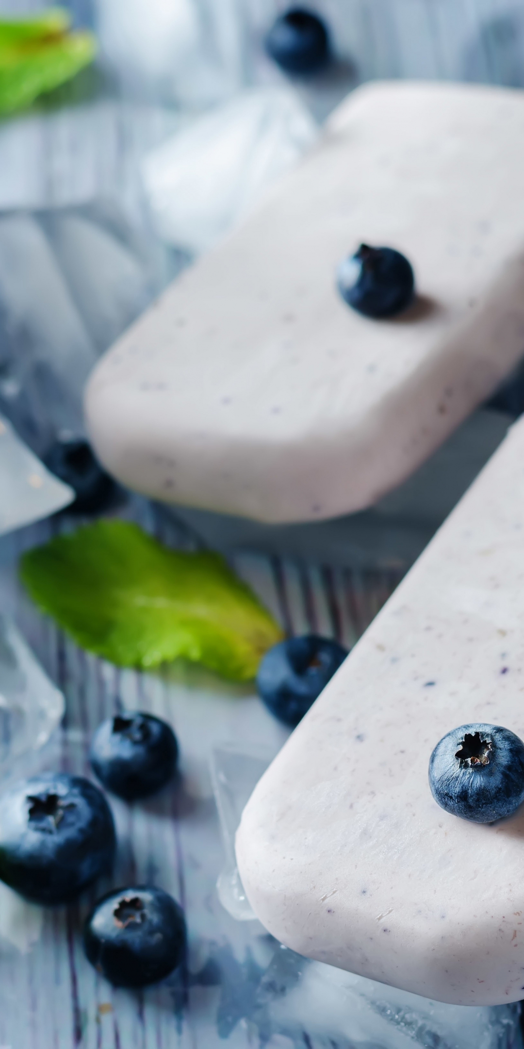 Blueberry, fruits, summer, ice candies, 1080x2160 wallpaper