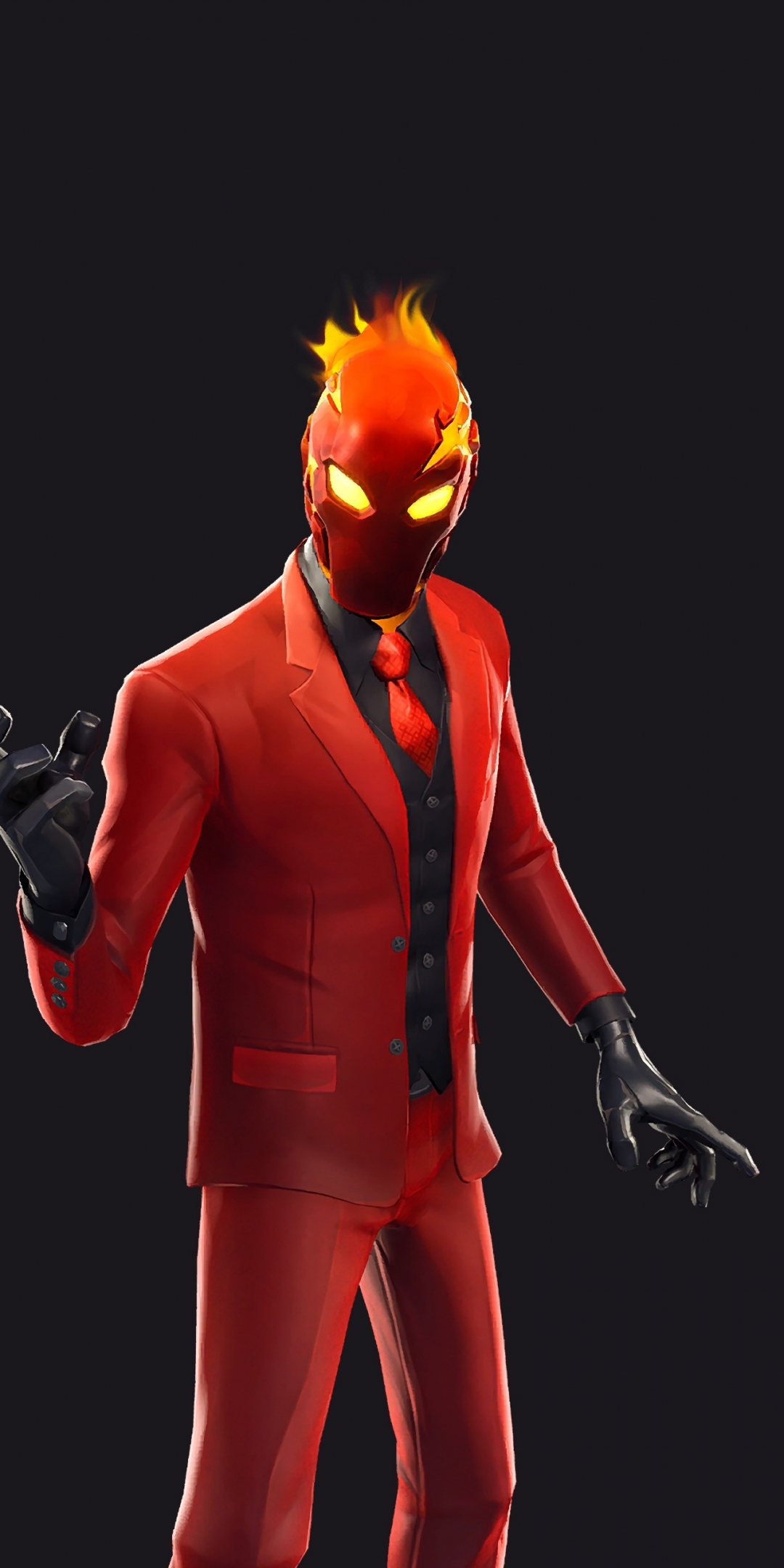 Game, 2019, red suit, Inferno, Fortnite, 1080x2160 wallpaper