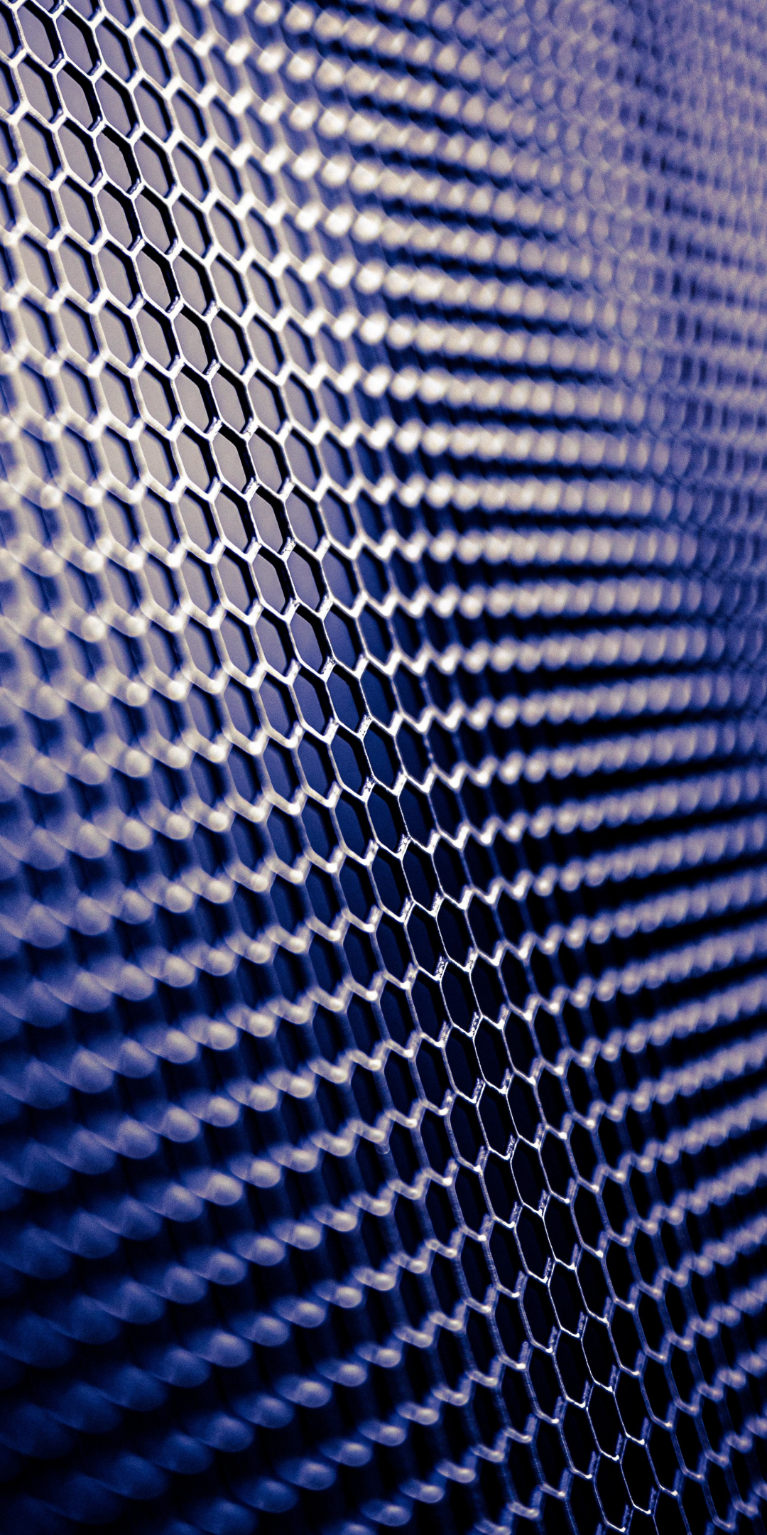Blue grid, pattern, hexagonal, 1080x2160 wallpaper