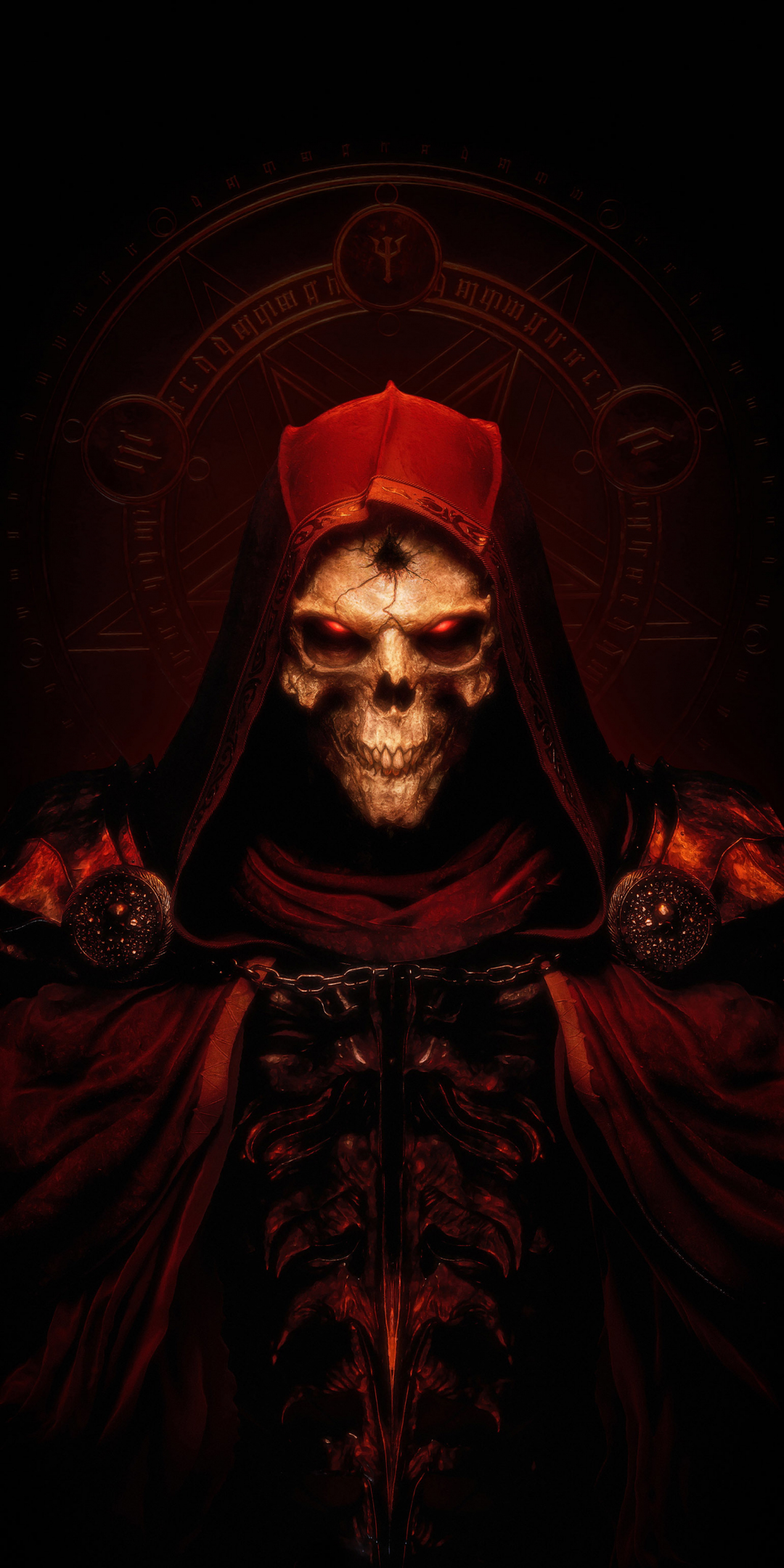 Game, Diablo II, Computer game, skull character, 1080x2160 wallpaper