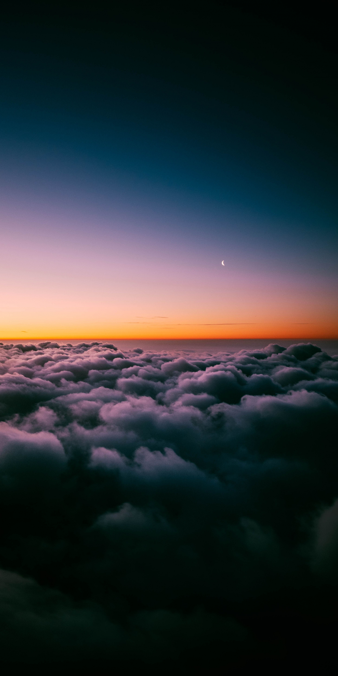 Sky, clouds, horizon, twilight, 1080x2160 wallpaper