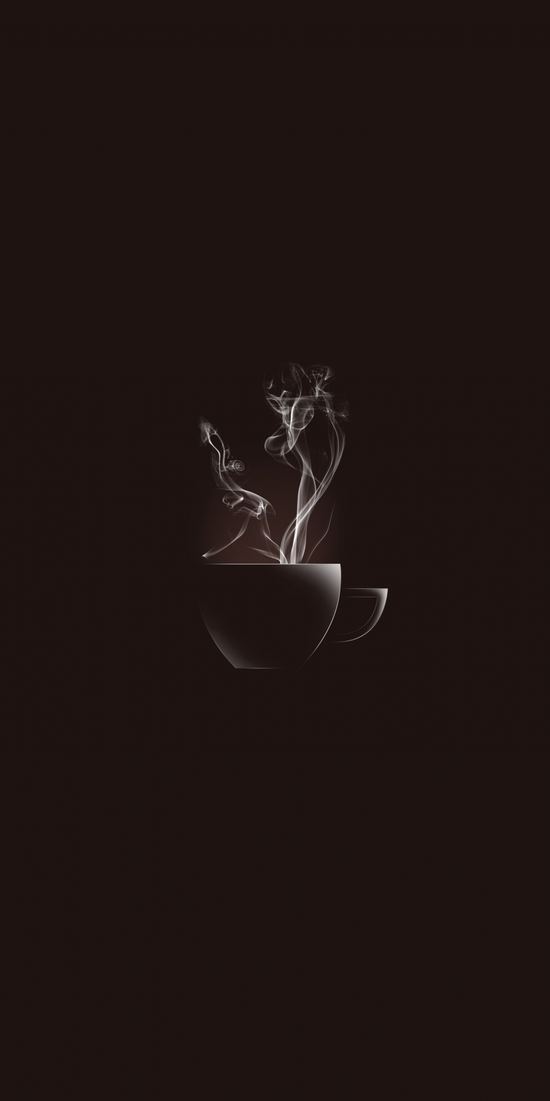 Smoke, hot, coffee cup, minimal, 1080x2160 wallpaper