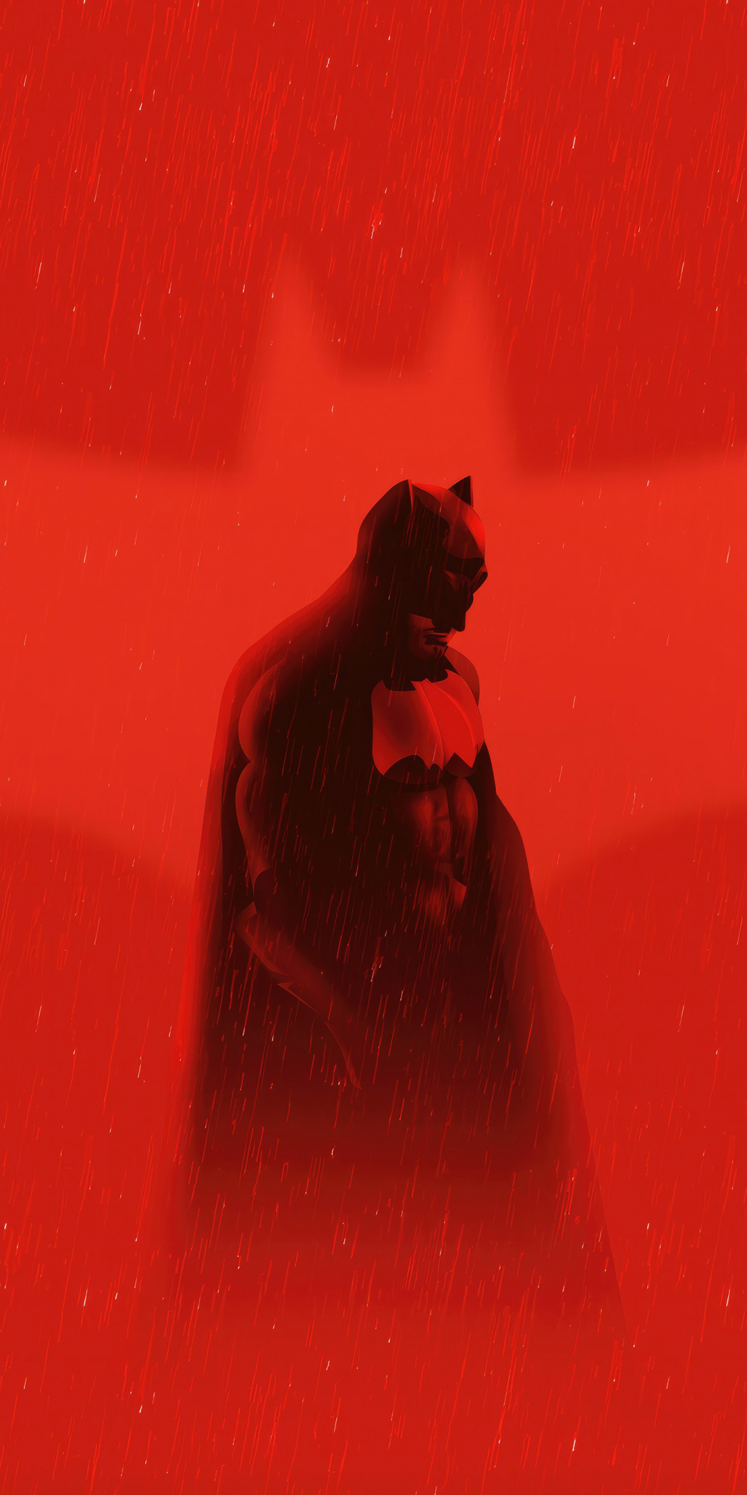 2023, batman movie, minimal and red, 1080x2160 wallpaper