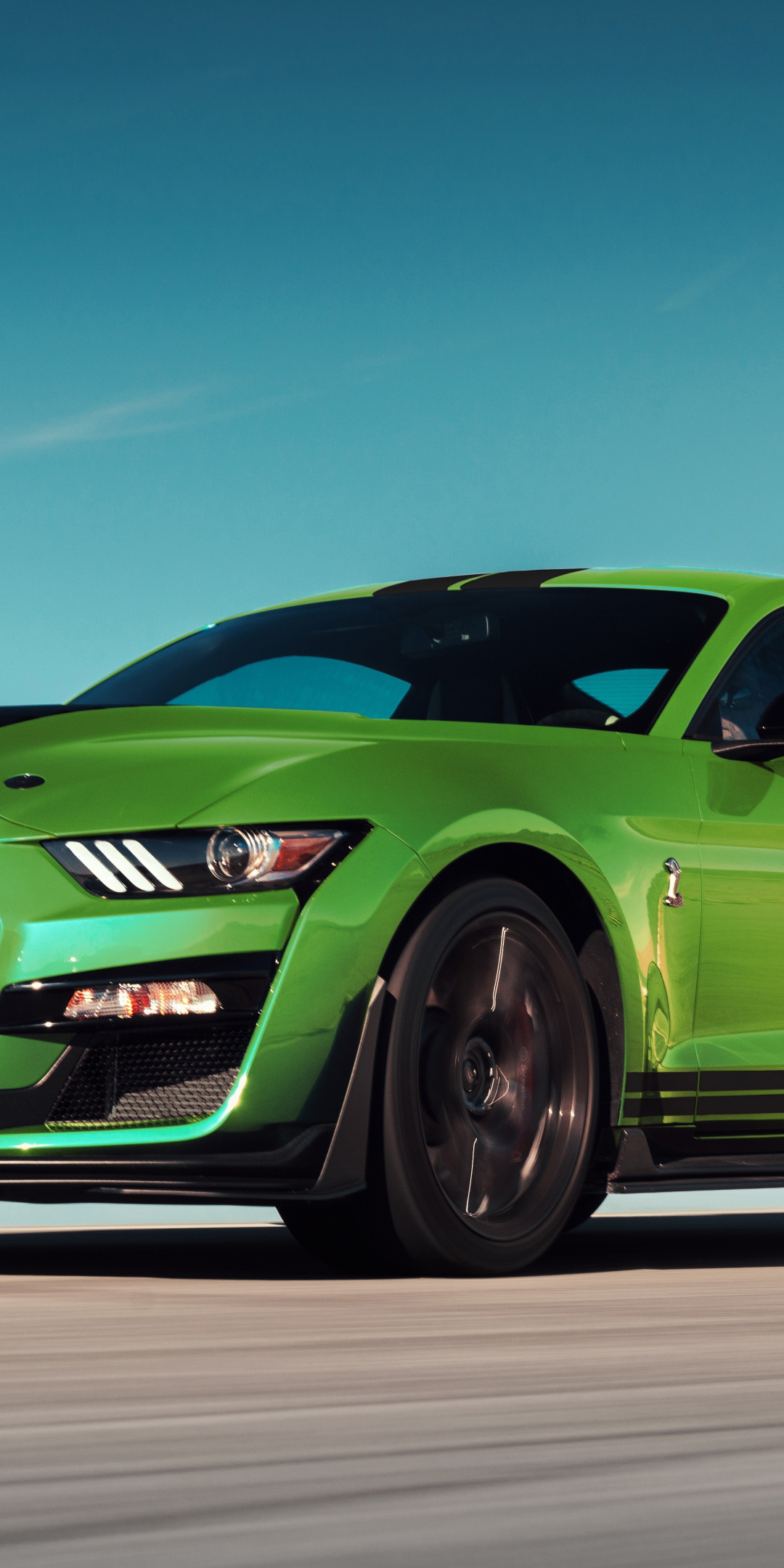 Download wallpaper 1080x2160 green, ford mustang shelby gt500, honor 7x,  honor 9 lite, honor view 10, 1080x2160 hd background, 24402