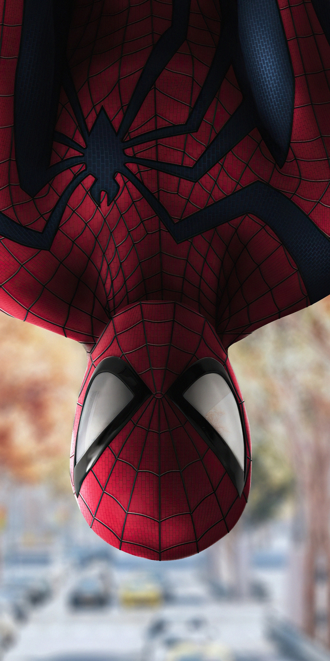 Spiderman beyond, upside down, 2021, 1080x2160 wallpaper