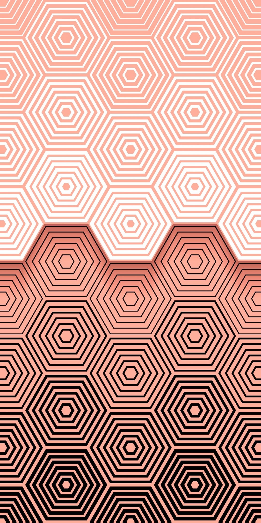 Texture, fractal, hexagonal, art, 1080x2160 wallpaper