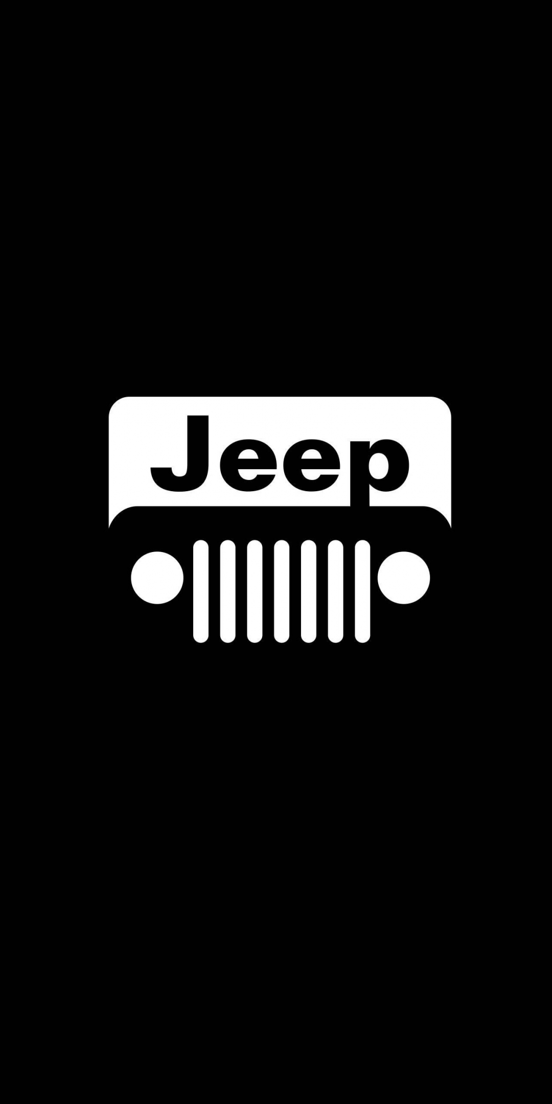 Jeep, car, minimal, logo, dark, 1080x2160 wallpaper