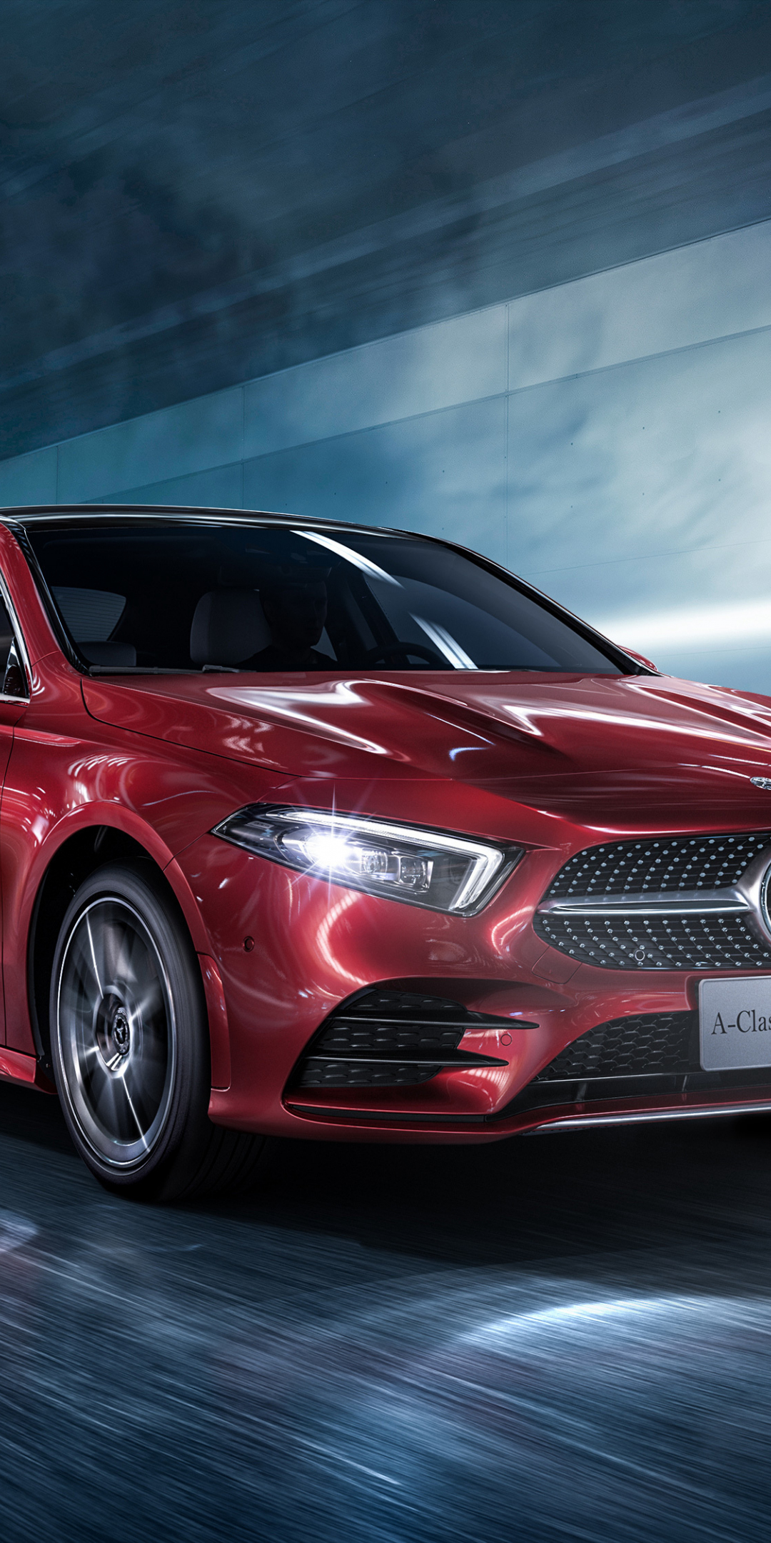 2018 Mercedes-Benz A200 L Sport Sedan, red, 1080x2160 wallpaper