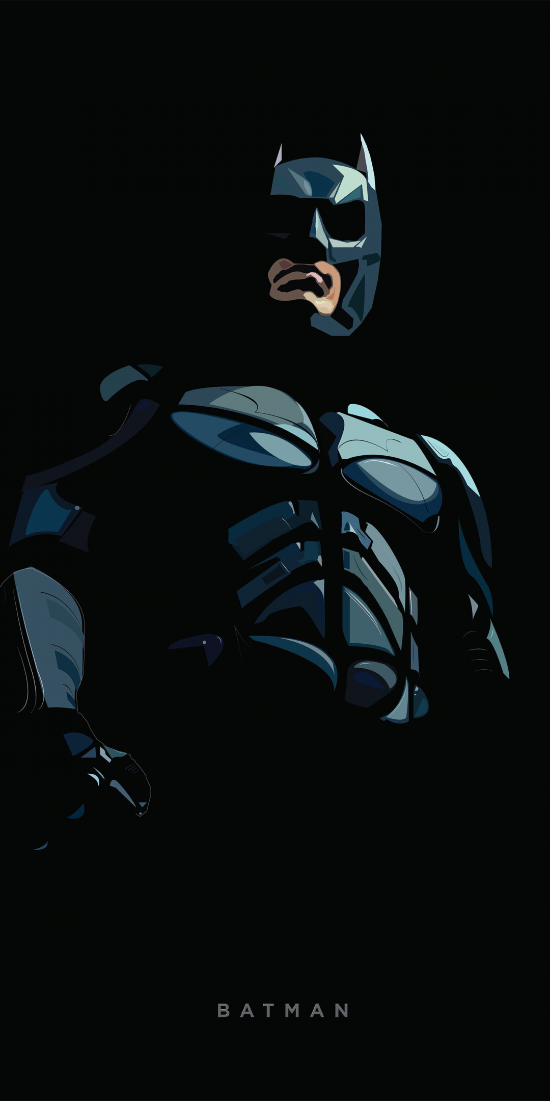 Batman, minimal, artwork, 1080x2160 wallpaper