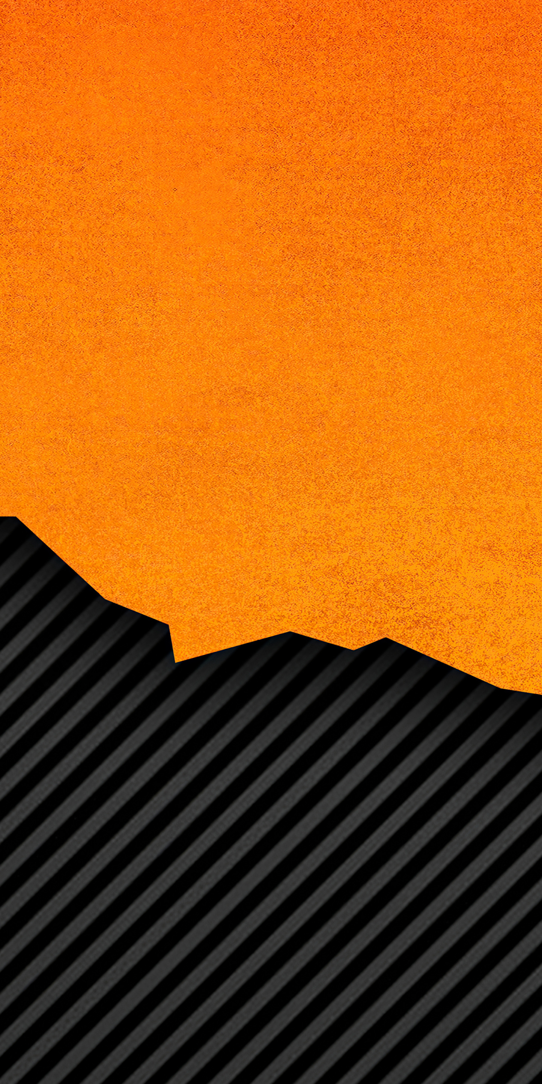 Orange-black surface, lines, abstract, 1080x2160 wallpaper