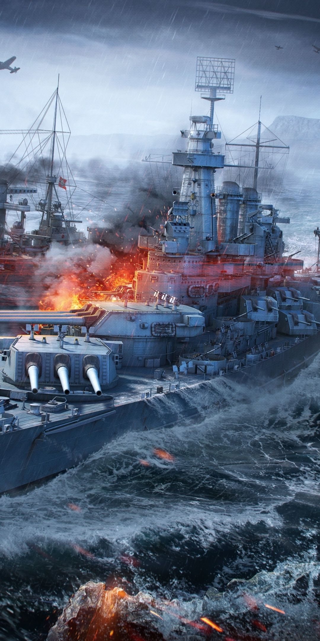 Video game, warships, ships, World of Warships, 1080x2160 wallpaper