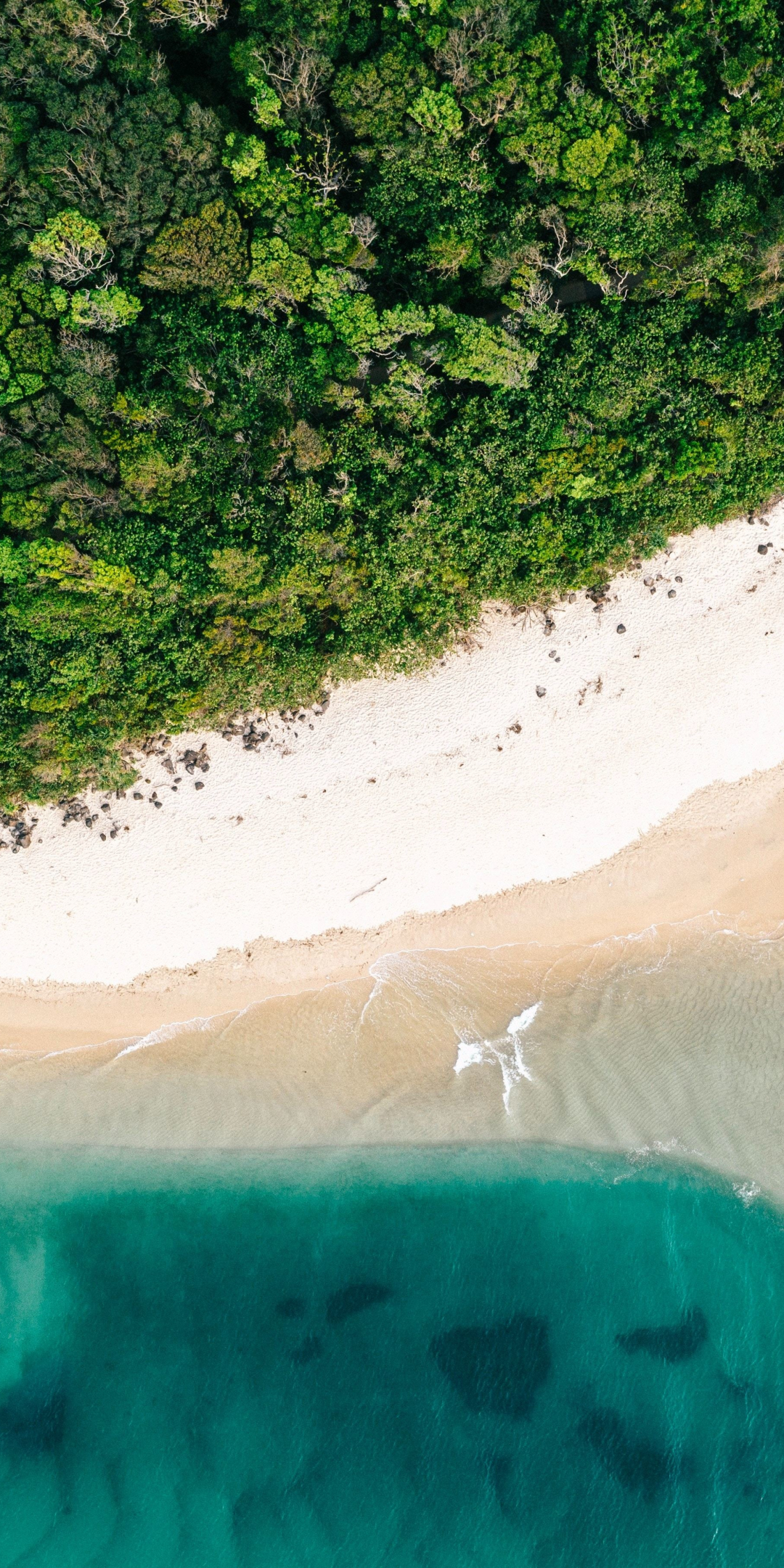 Download 1080x2160 Wallpaper Adorable Aerial View Beach Nature