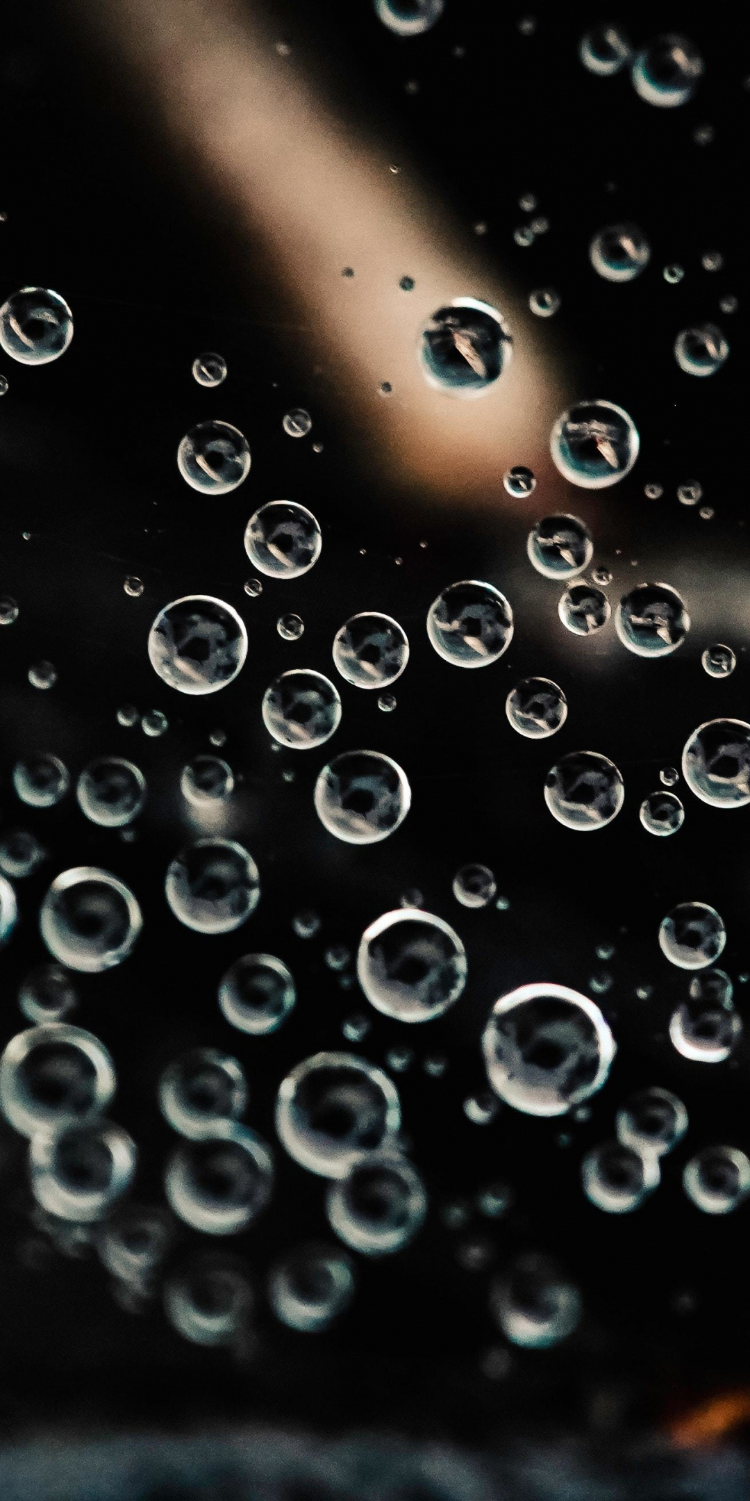 Water drops, water ball, close up, 1080x2160 wallpaper