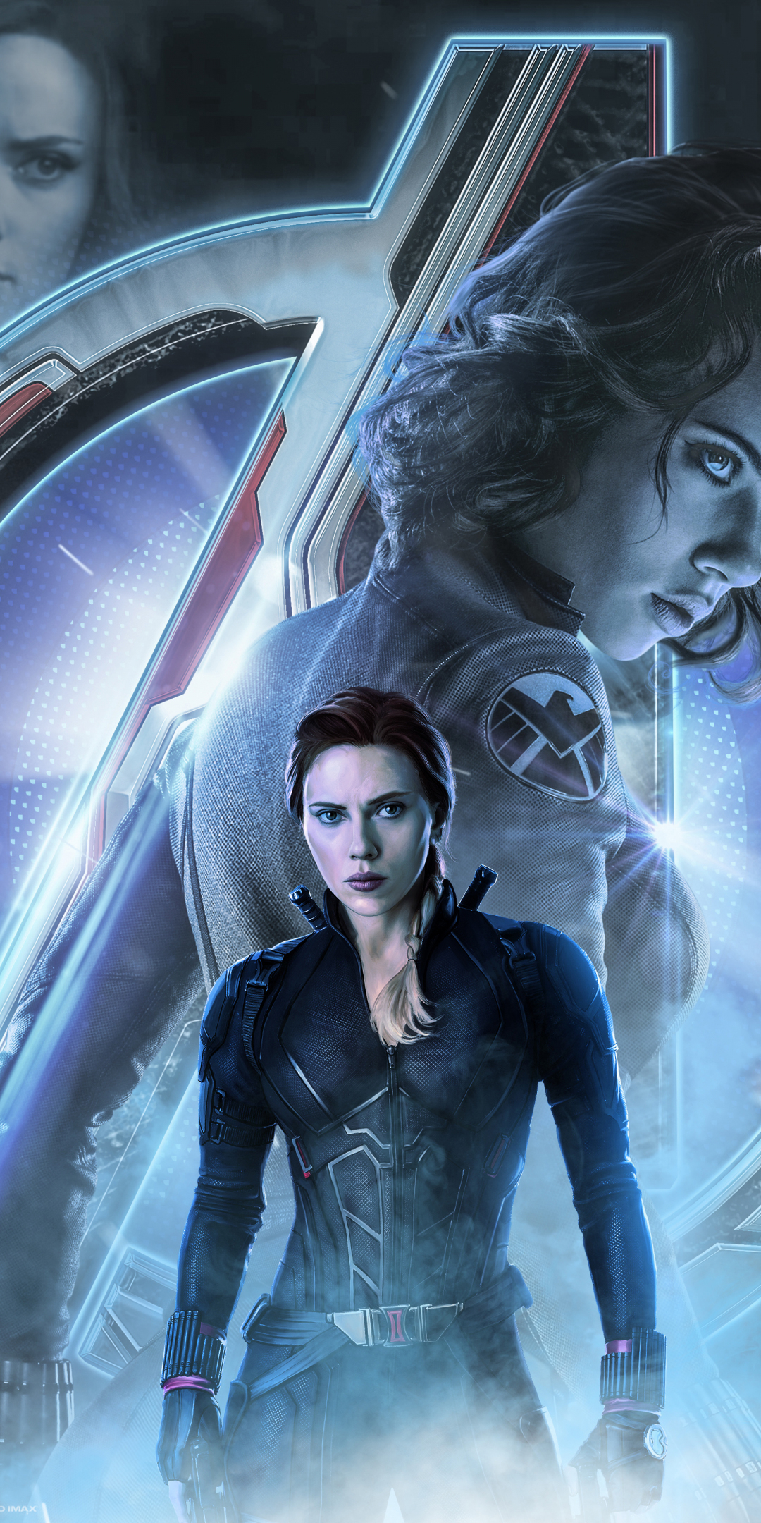 2019 movie, Avengers: Endgame, Black Widow, movie poster, art, 1080x2160 wallpaper